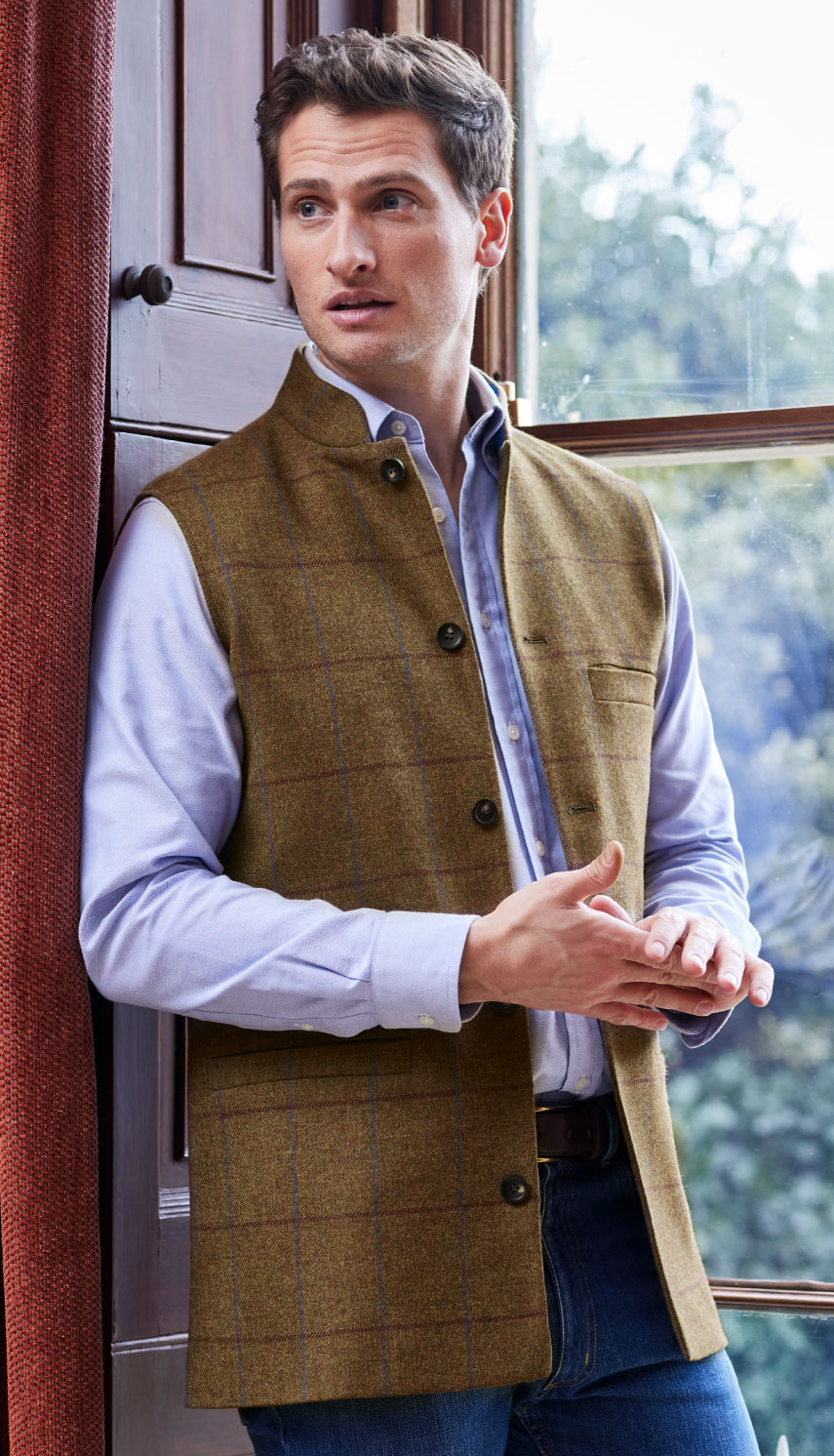 GILET STRIPE TWEED CRUEL