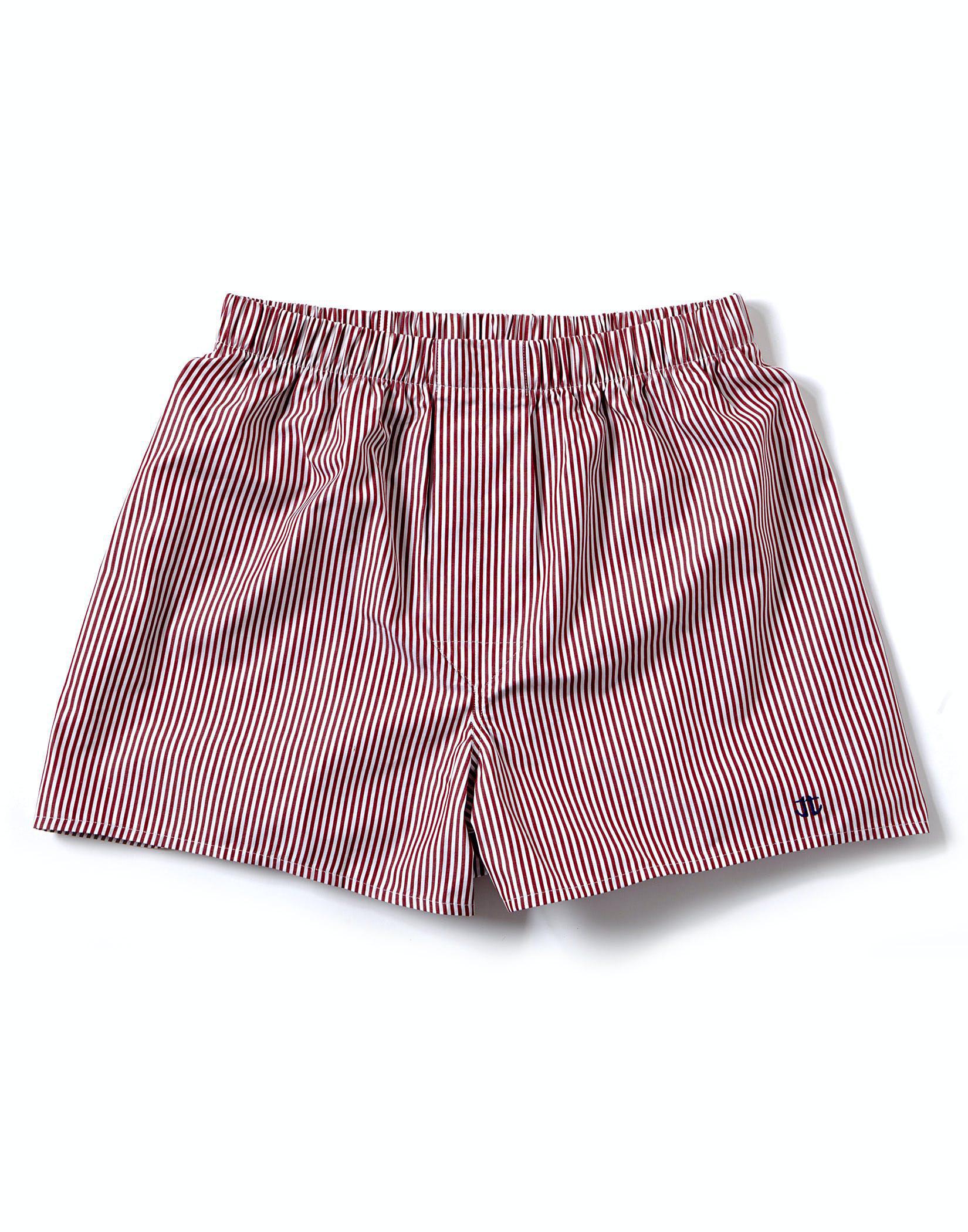 Boxer Shorts - Burgundy Bengal Stripe