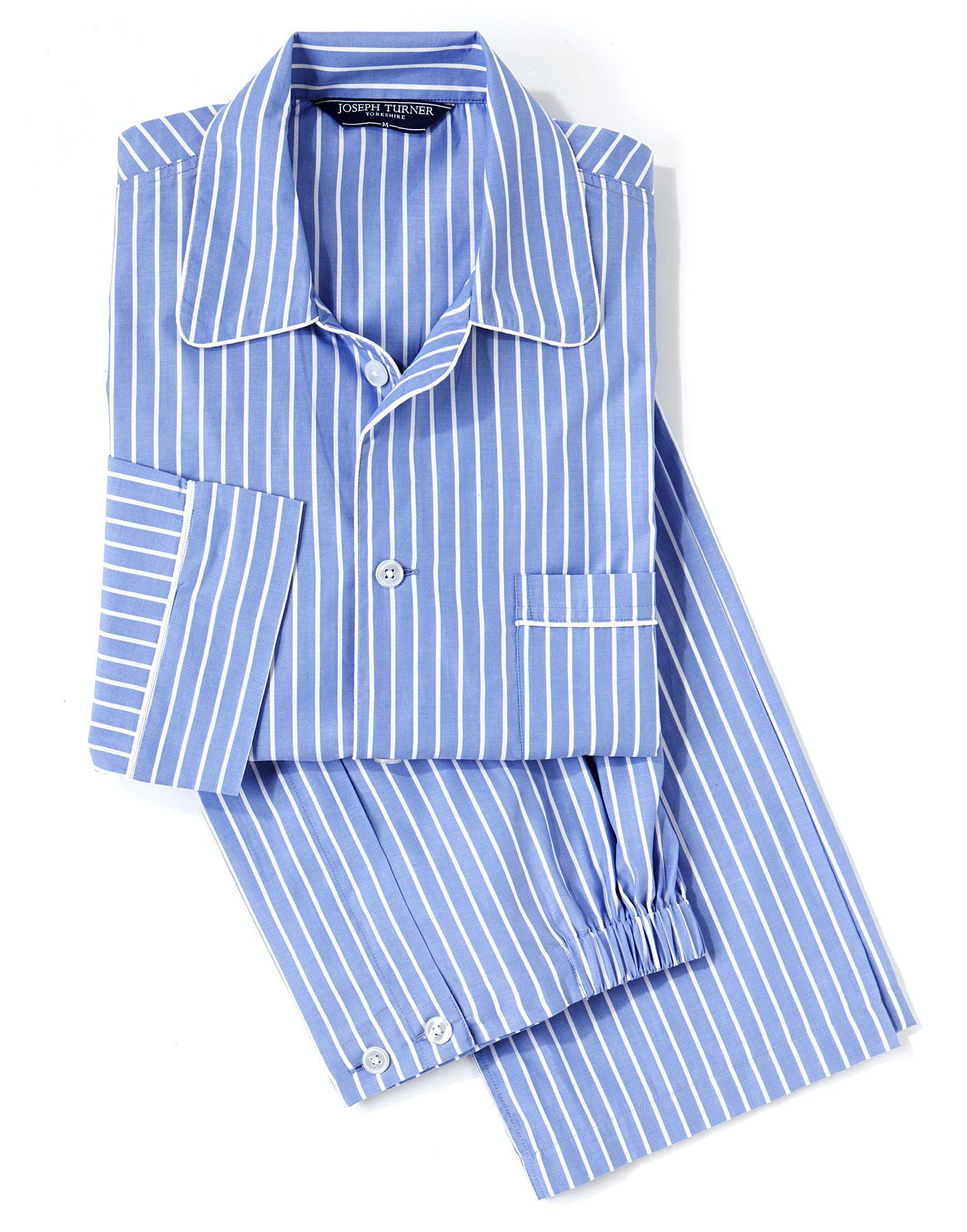 Pyjamas - Blue/White Stripe (fine)