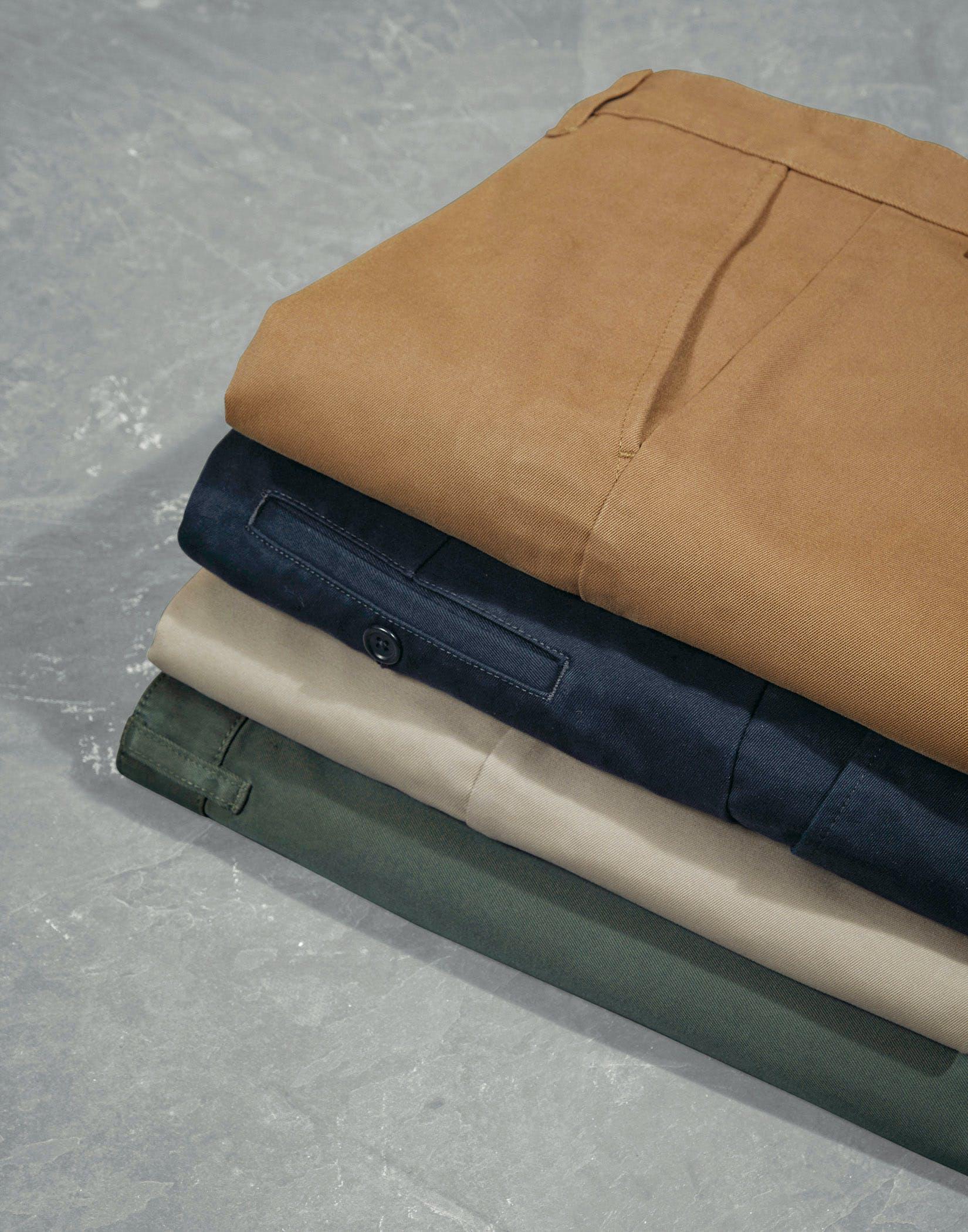 Pleated Front Chinos - Green