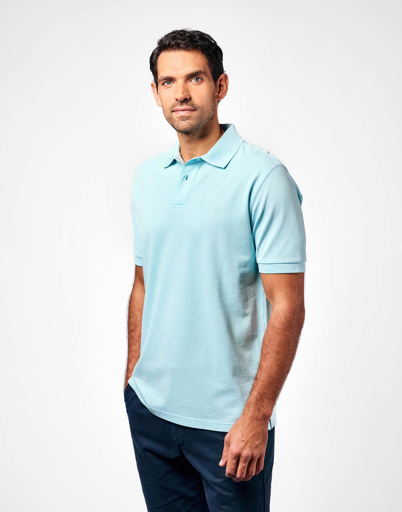 Pique Polo Shirt - Aqua