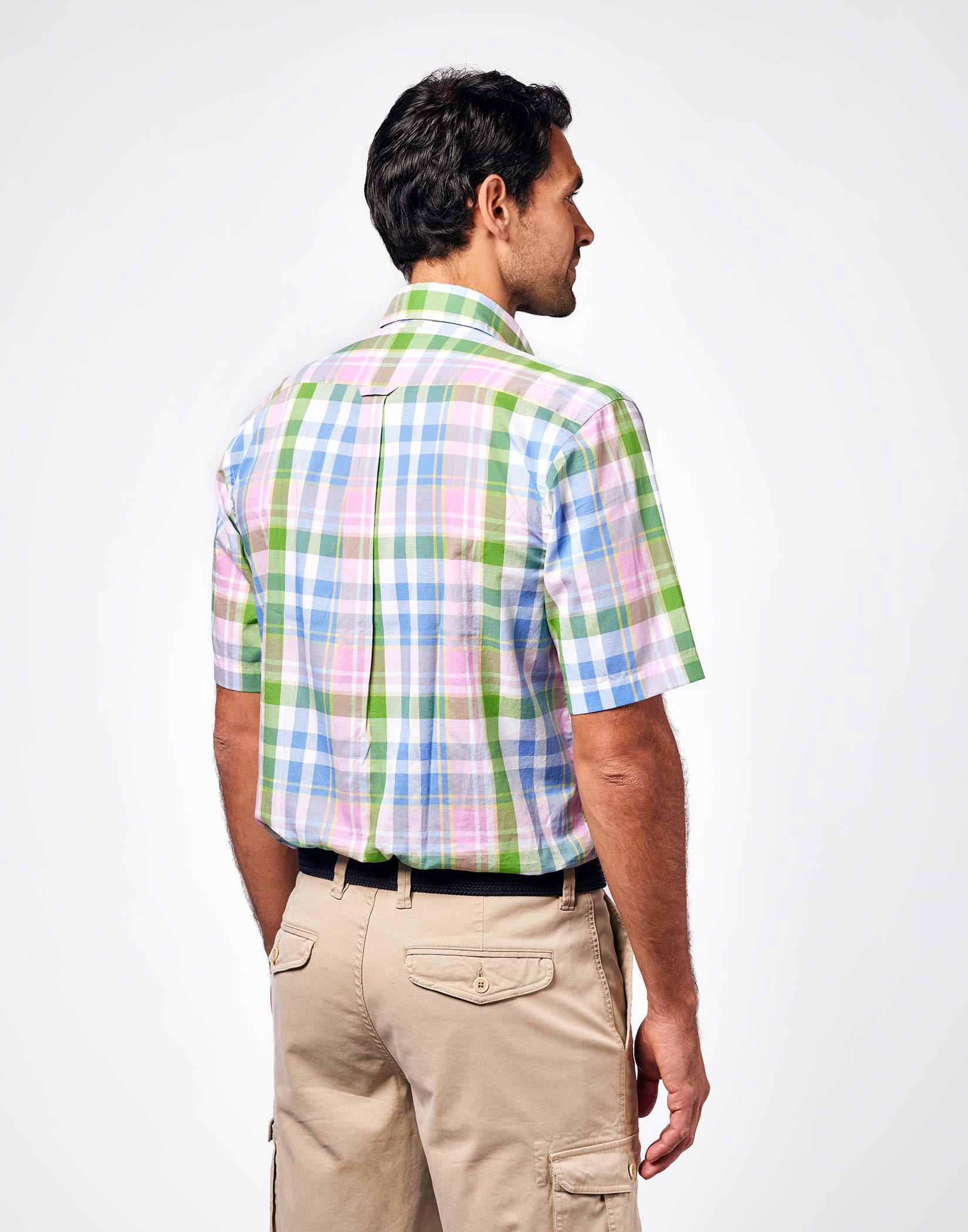 Weekend Shirt Short Sleeve - Blue/Green/Pink