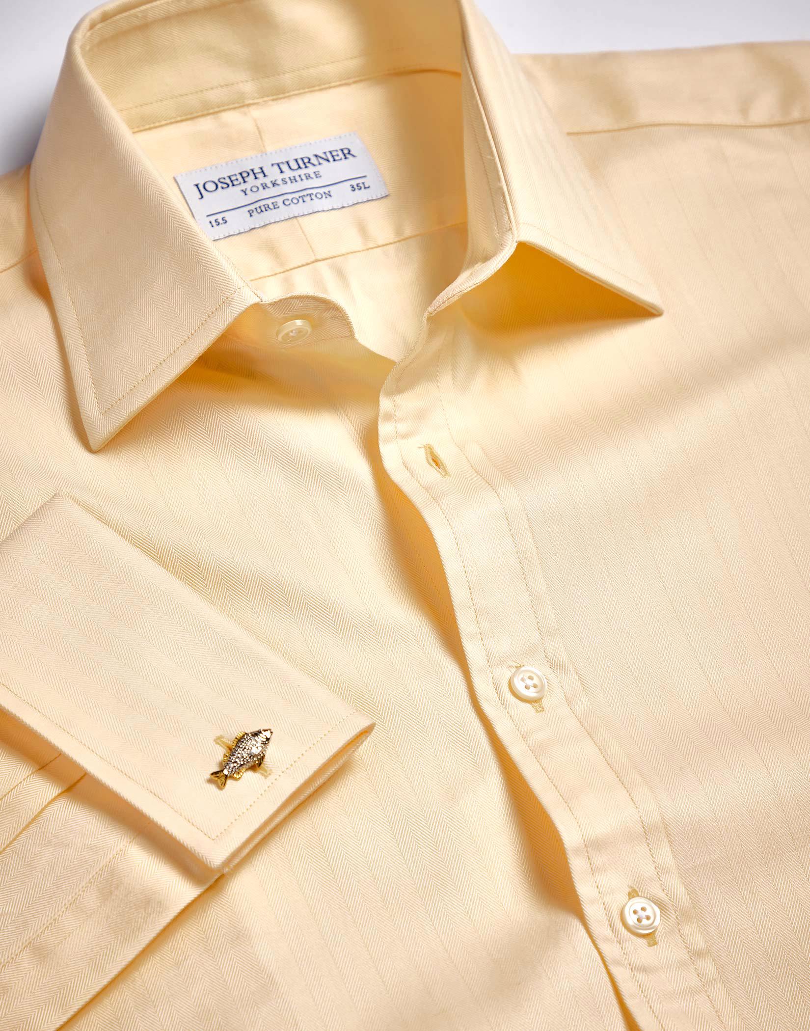 Cream Herringbone Shirt