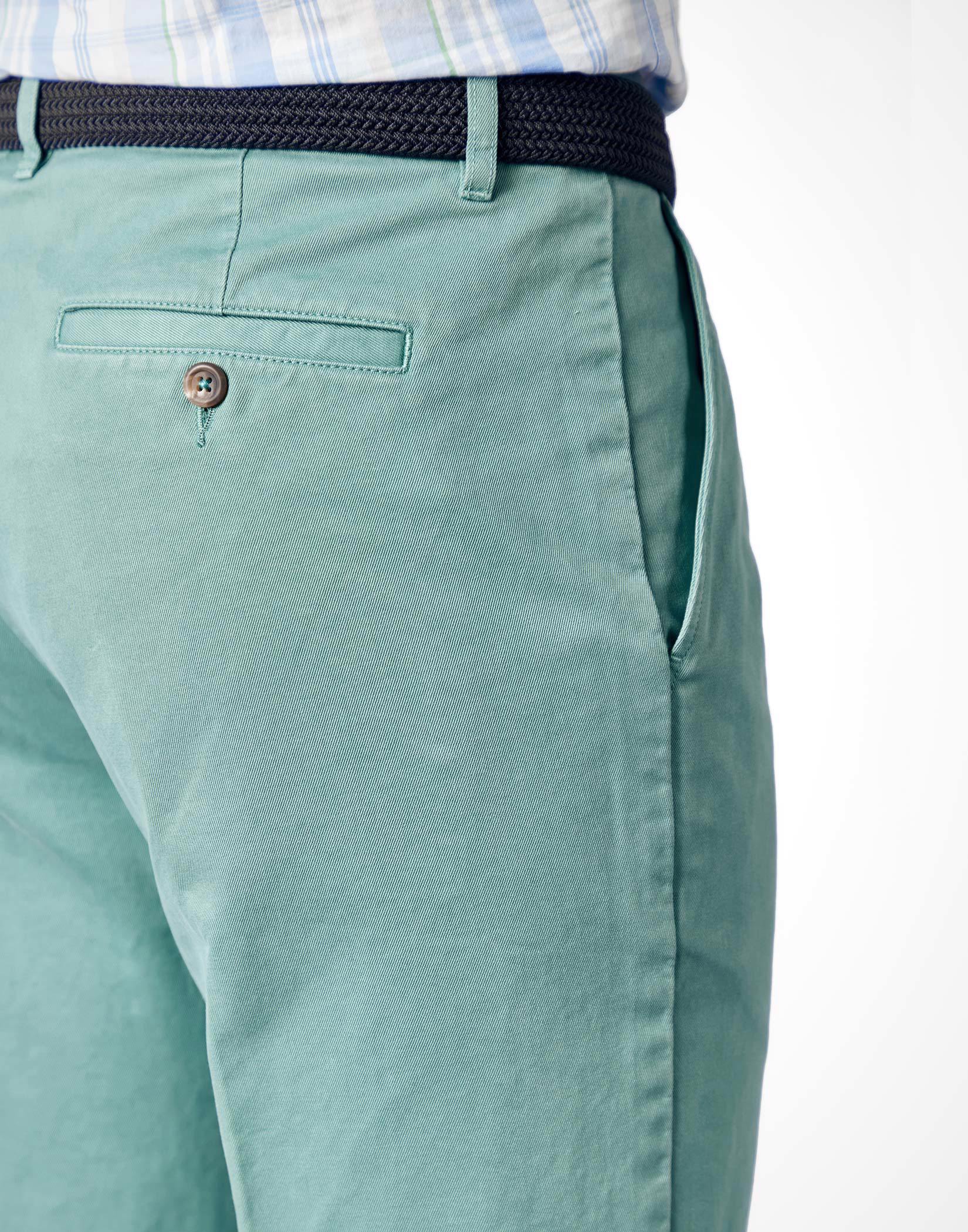 Pleated Front Chinos - Jade