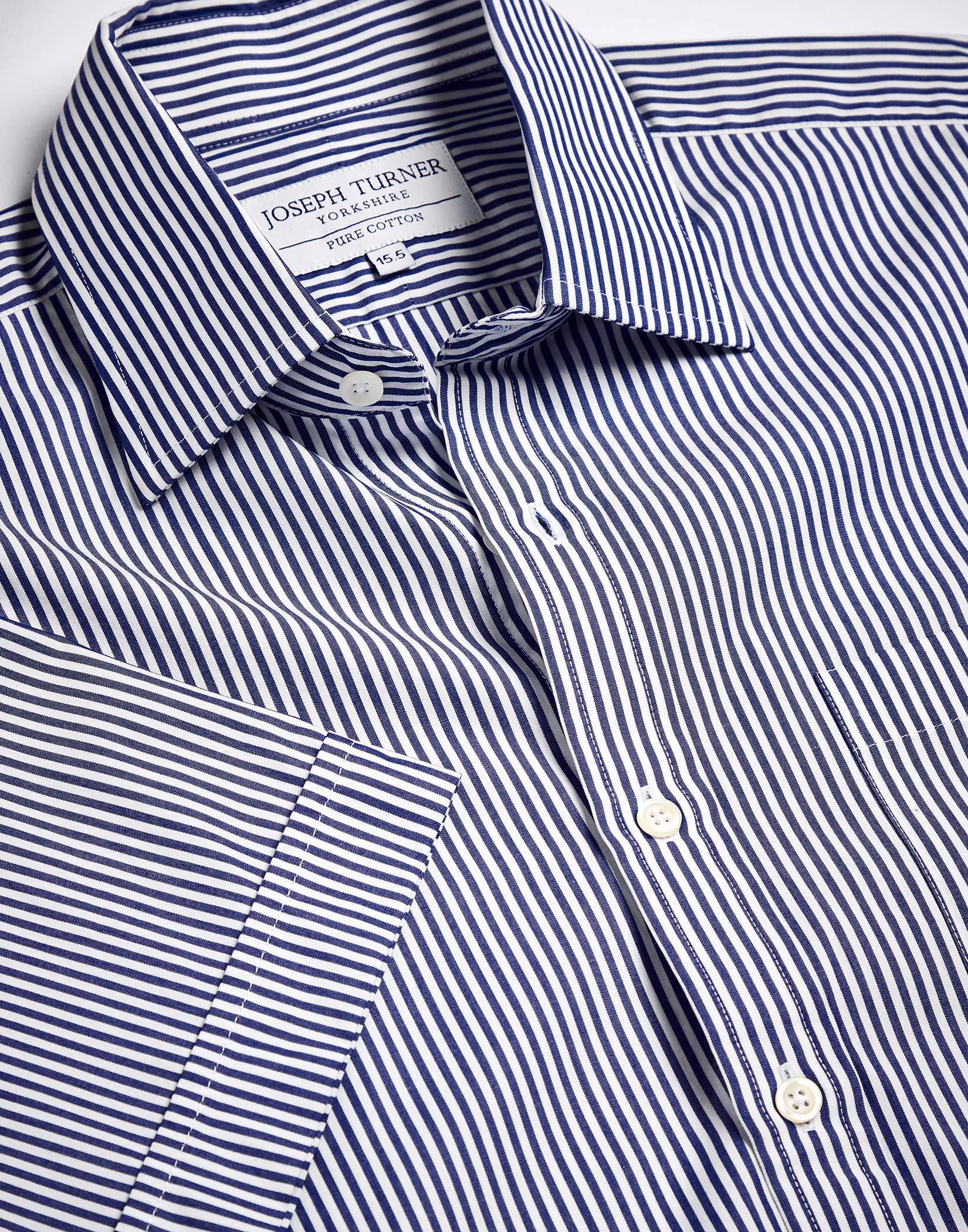 Navy Bengal Stripe Shirt - Short Sleeve