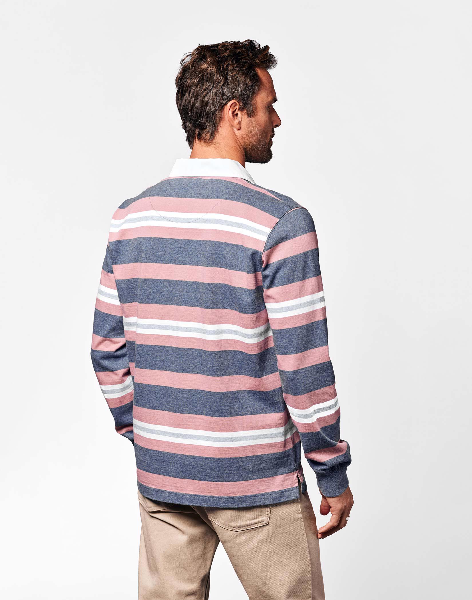 Rugby Shirt - Navy/Pink