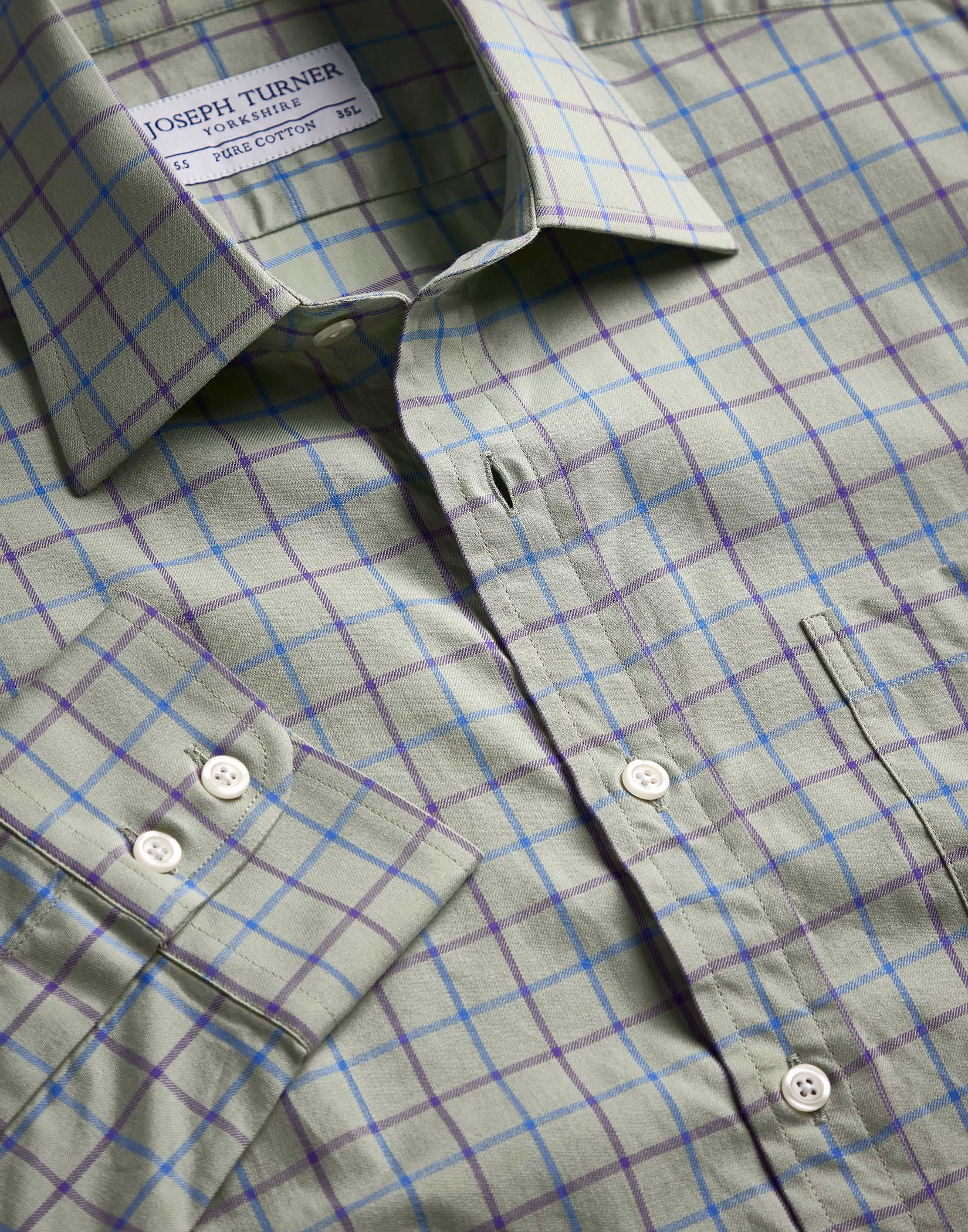 Olive/Purple/Blue Country Check Shirt