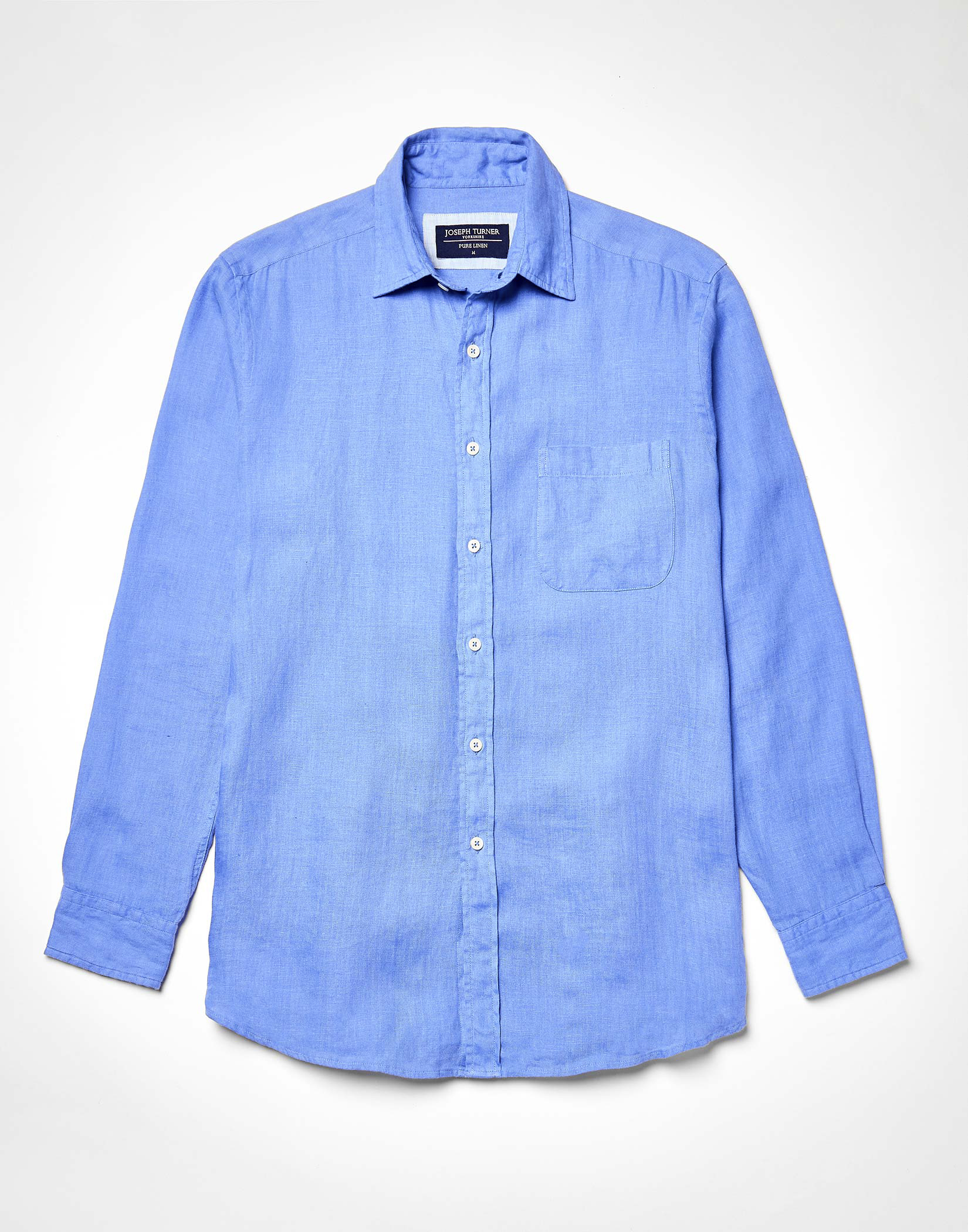 Linen Shirt Long Sleeve - Pacific Blue