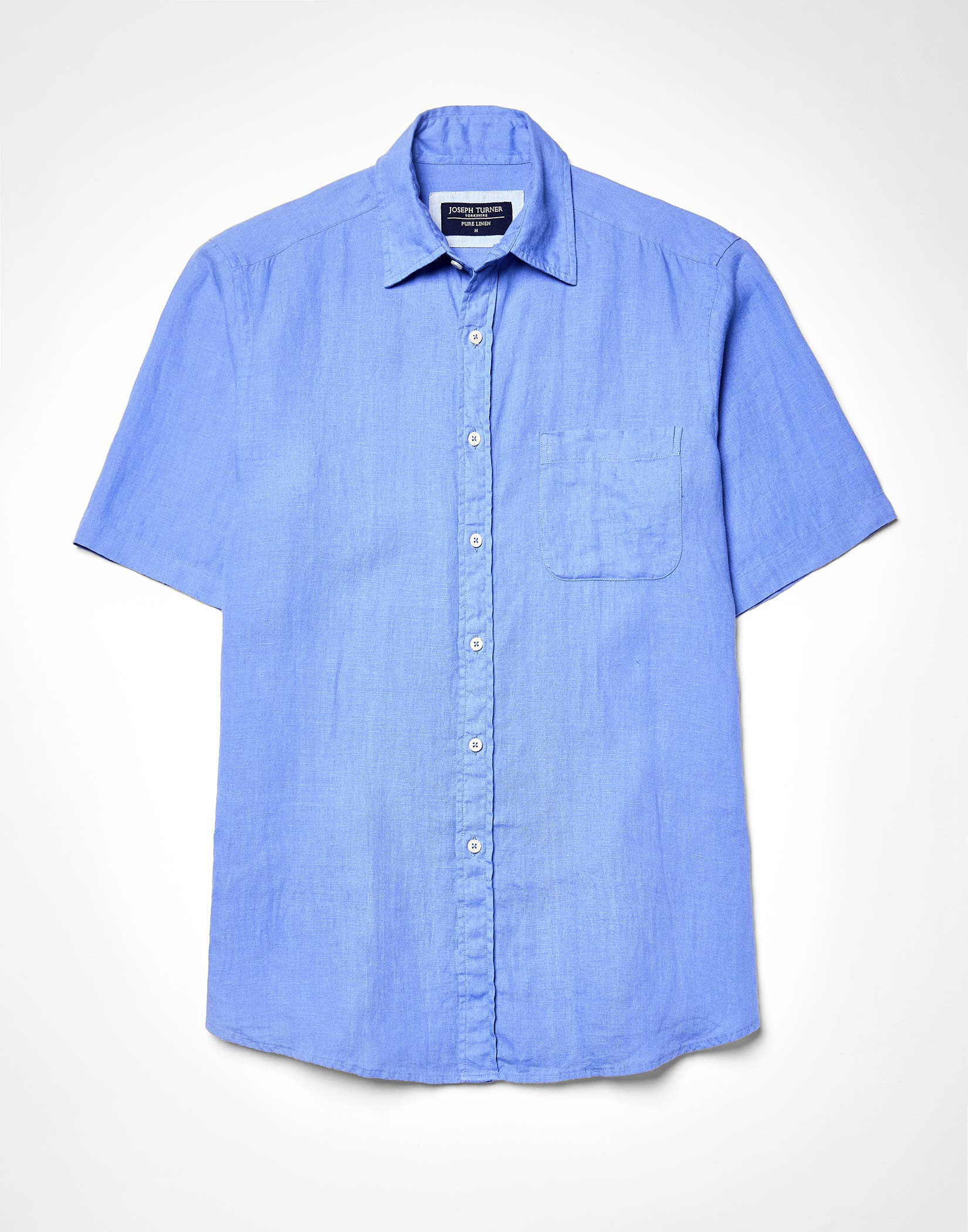 Linen Shirt Short Sleeve - Pacific Blue