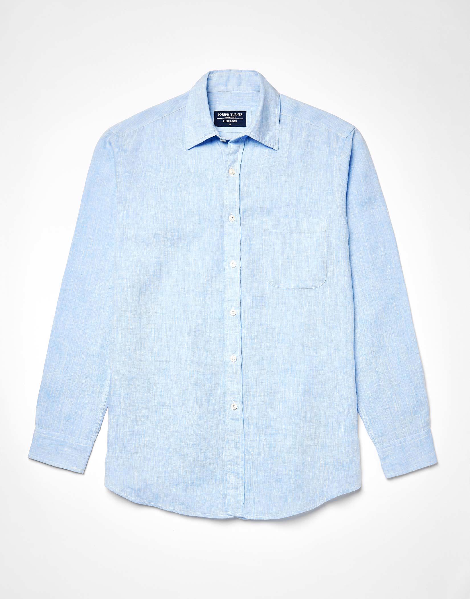 Linen Shirt Long Sleeve - Light Blue