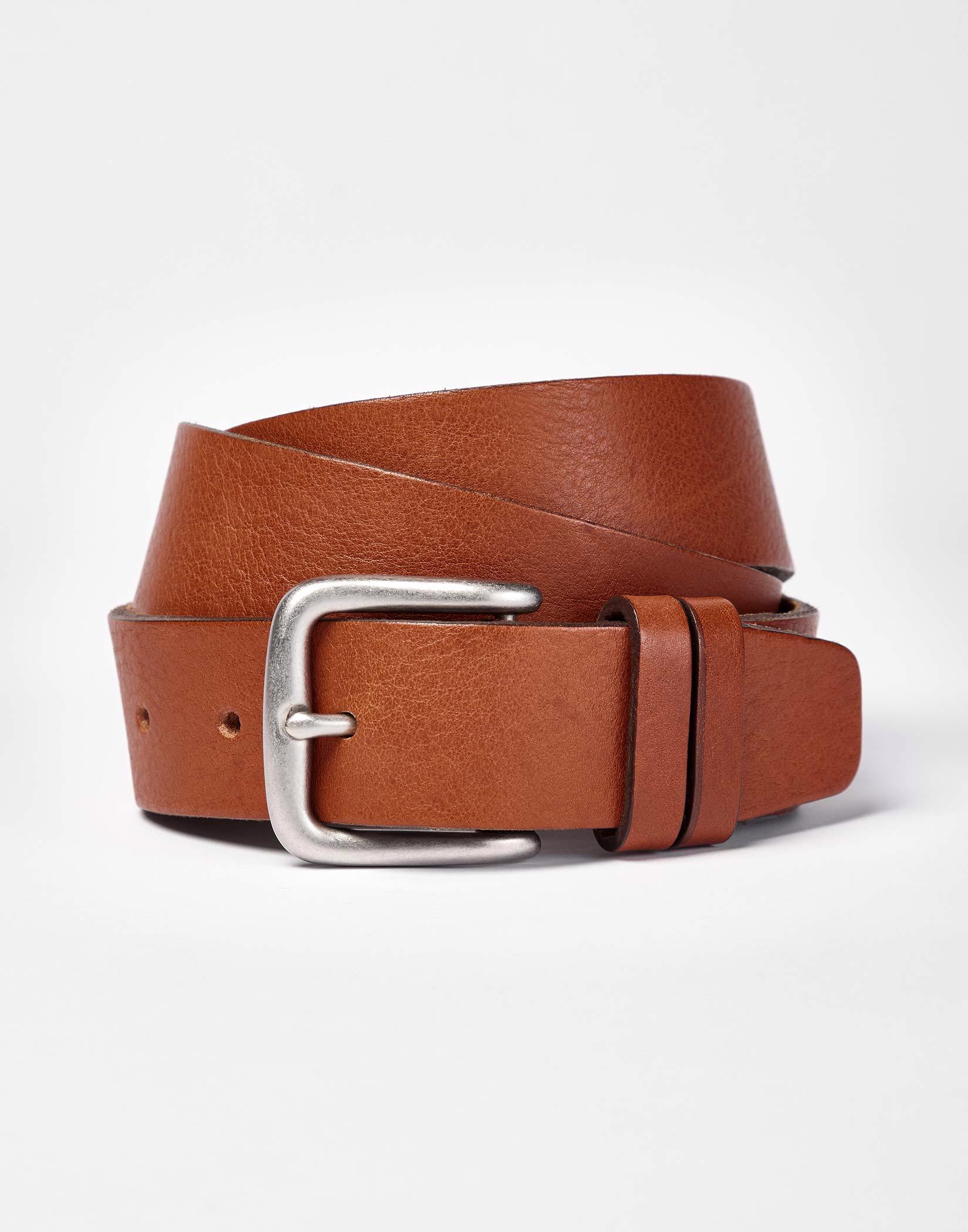 Casual Leather Belt - Tan