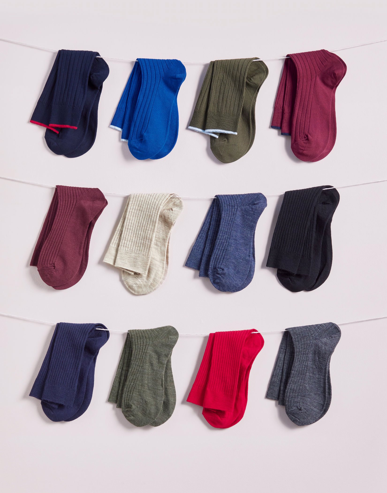 Classic Wool Ankle Socks - Navy
