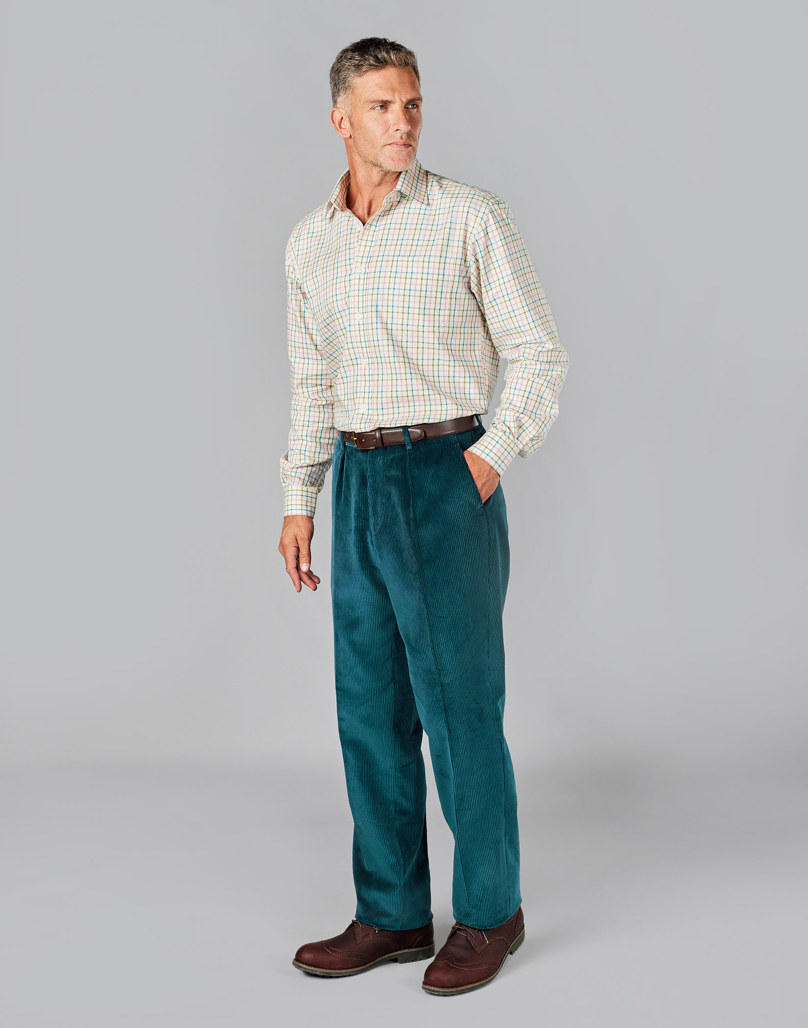 Psycho MADCAP ENGLAND Mod Slim Cord Trousers Green
