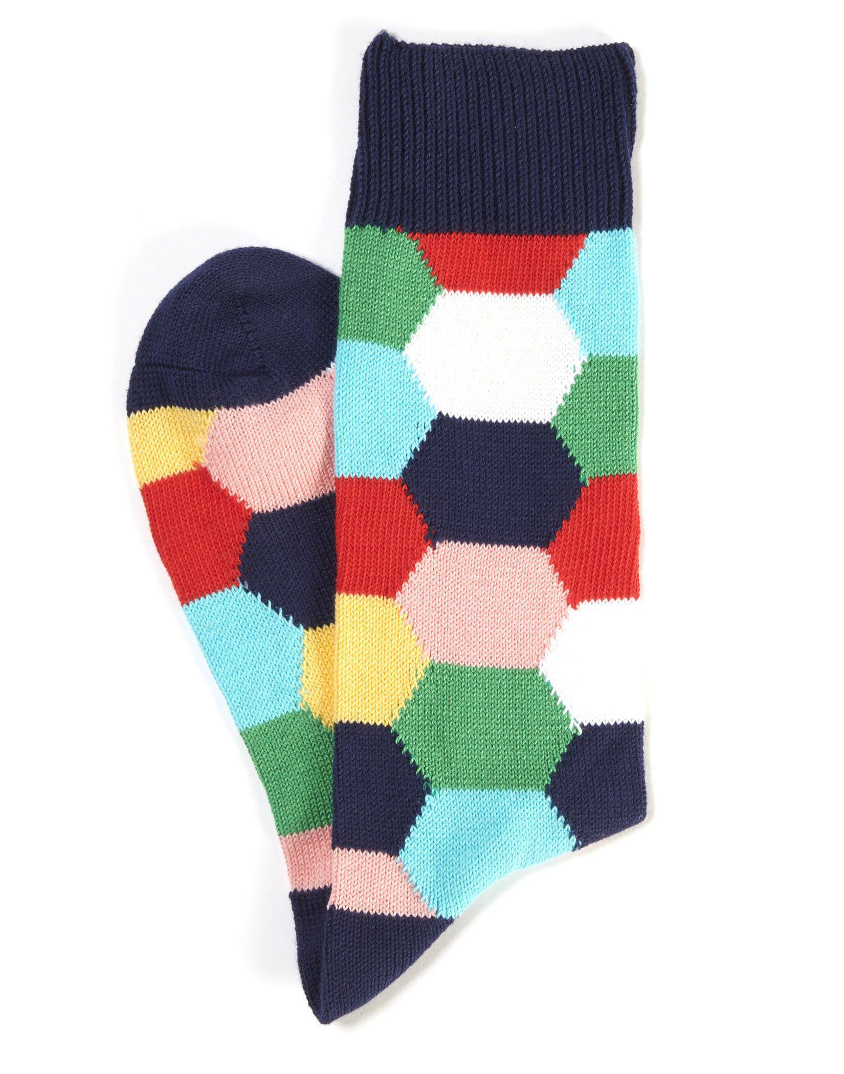 Hexagon Socks - Navy