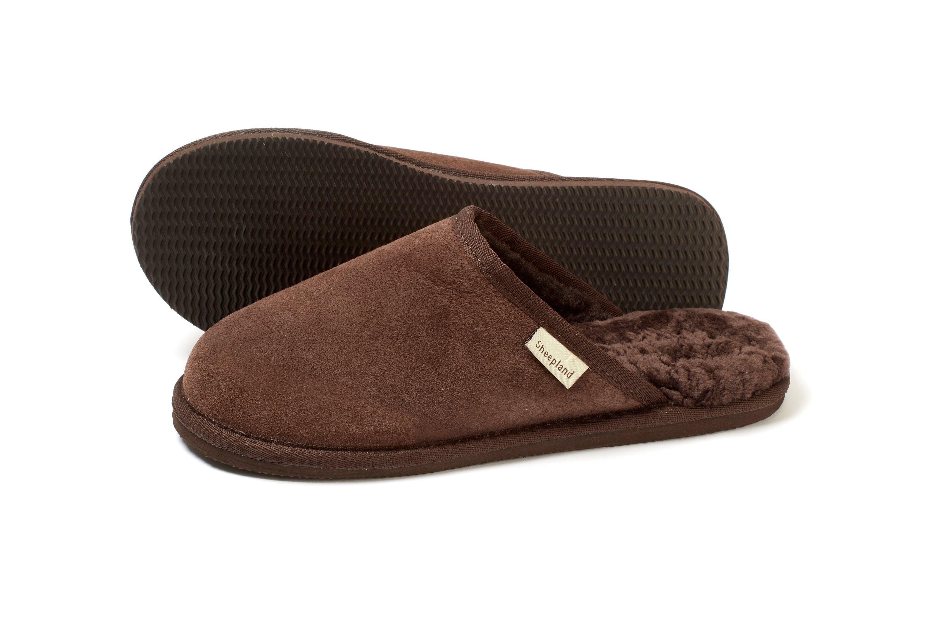 Sheepskin Slip On Slipper - Chocolate Suede