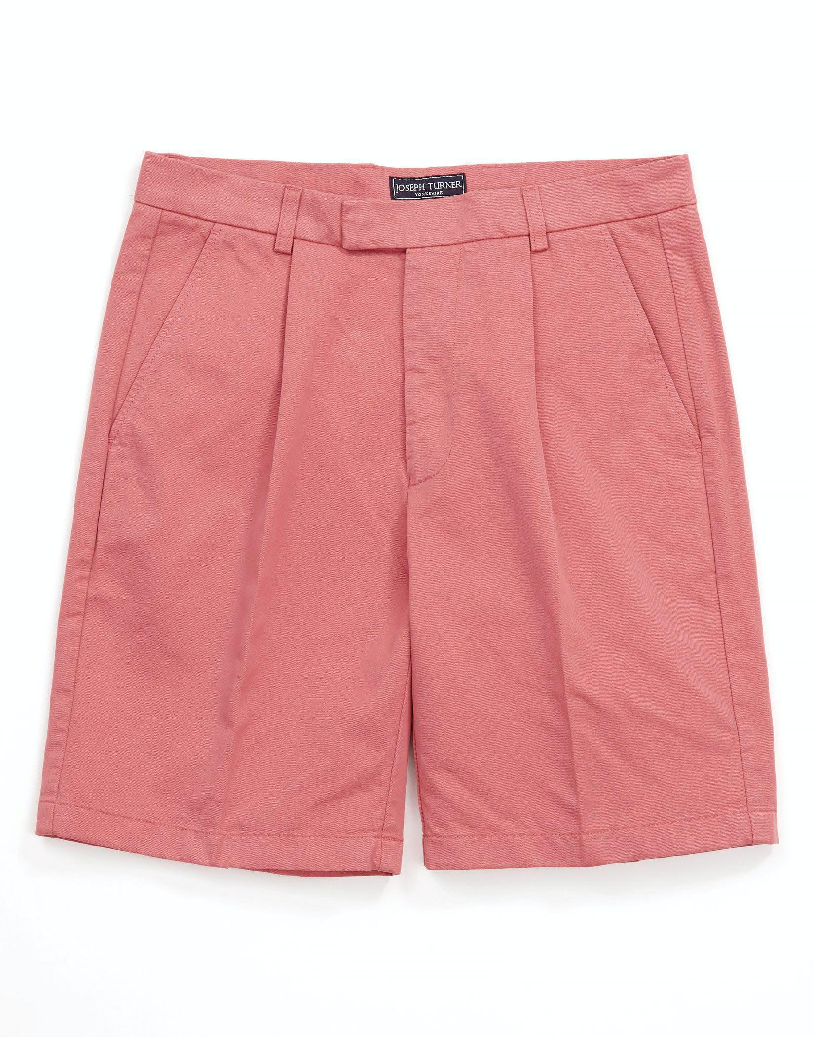 Pleated Front Shorts Dusty Pink