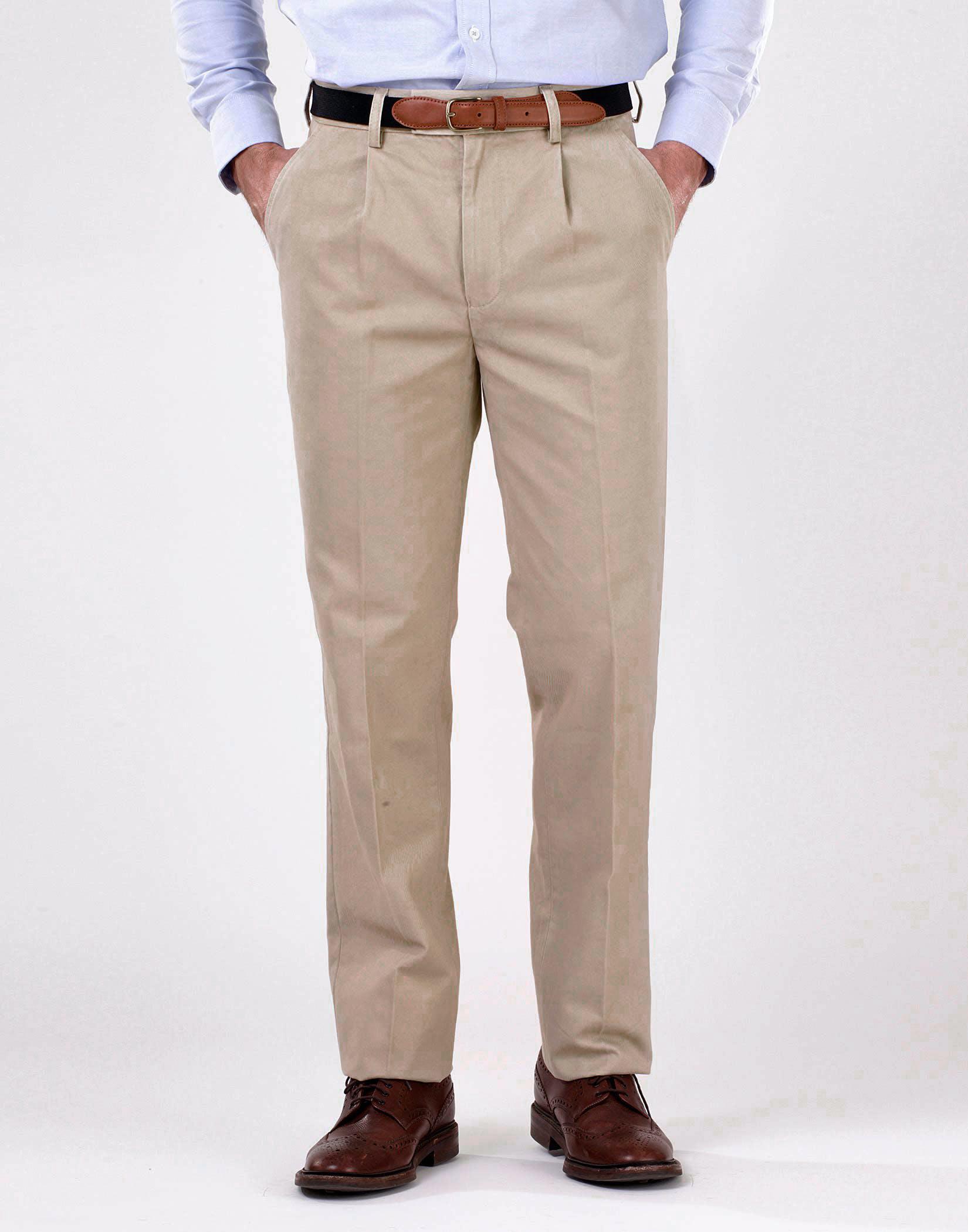 Pleated Front Chinos - Putty