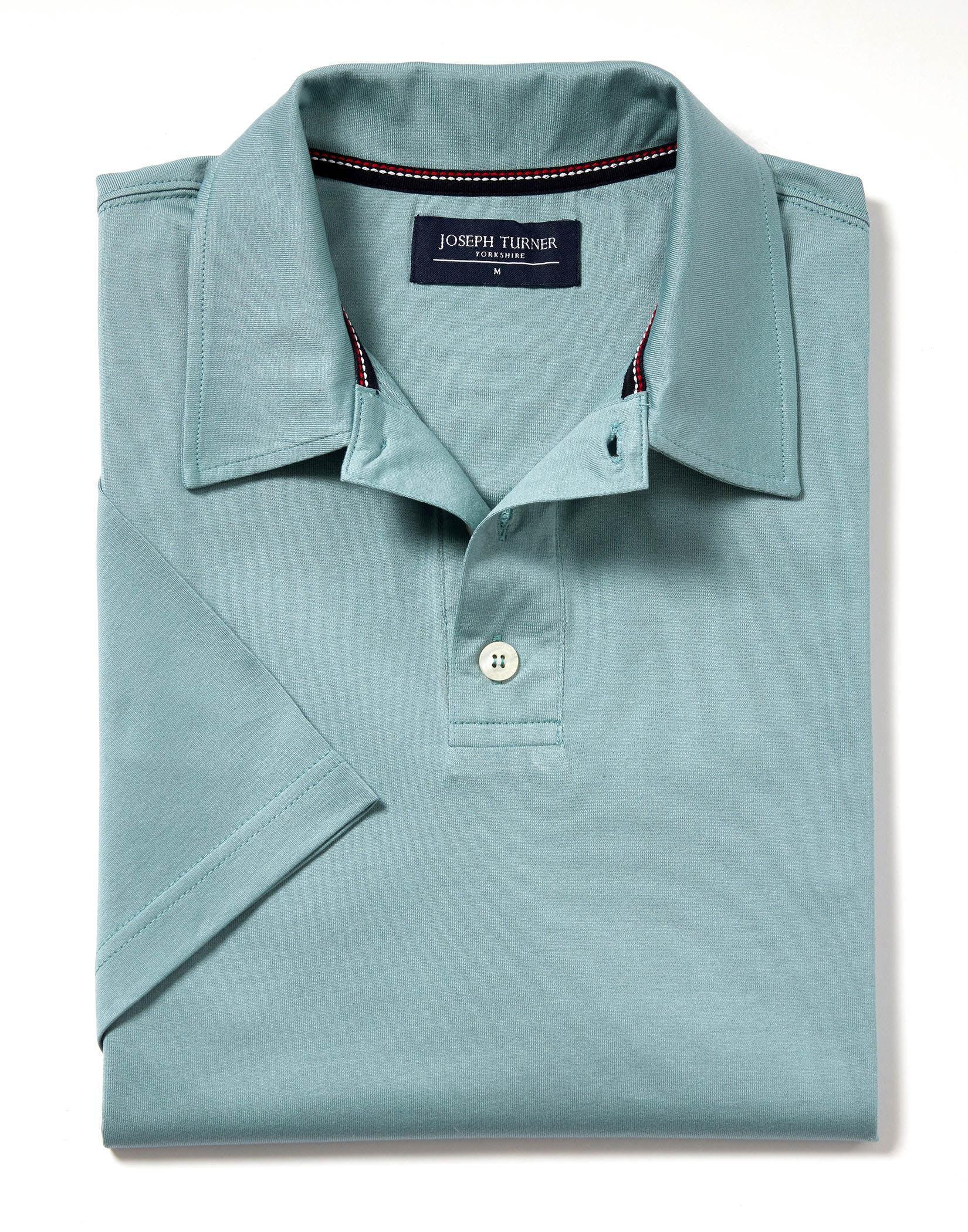 Mercerised Jersey Polo - Slate