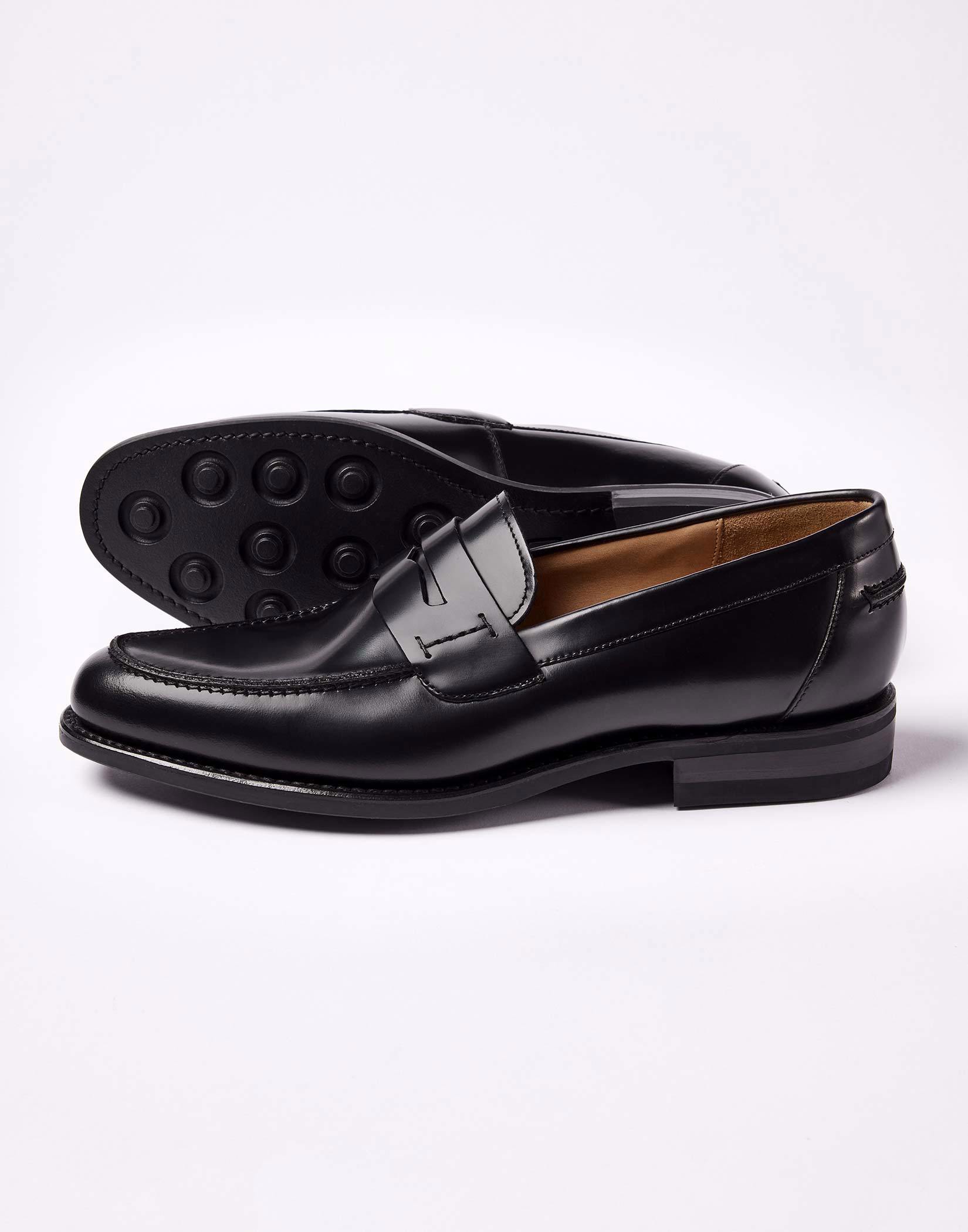 Sebago 'Dan' Penny Loafer in Black Leather – Universal Works