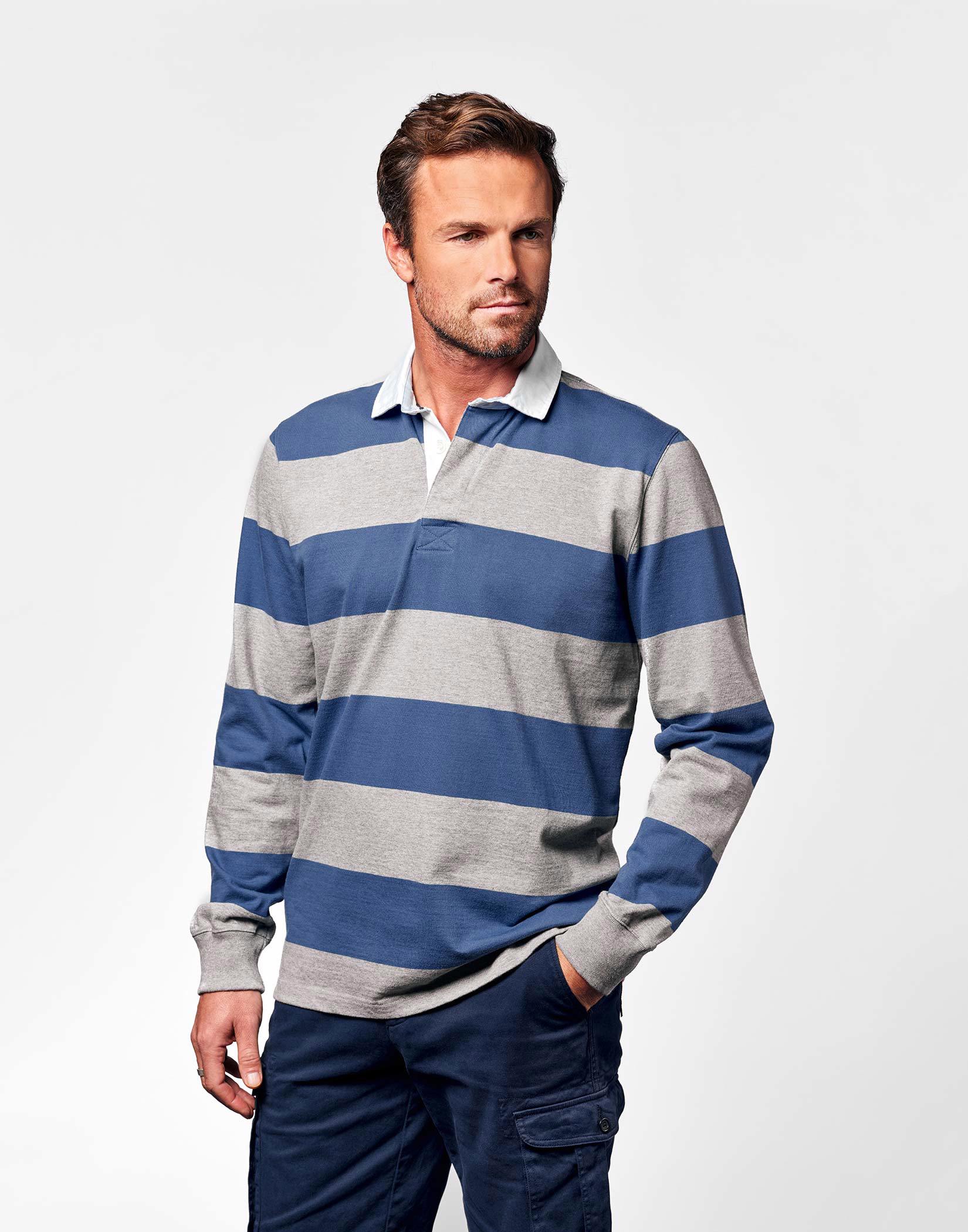 Rugby Shirt - Blue/Grey