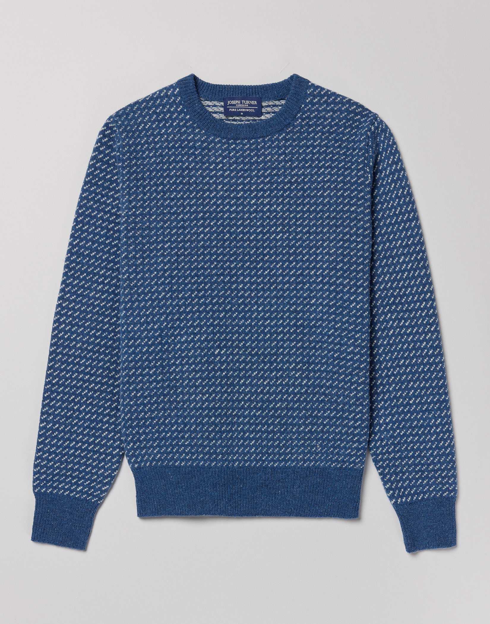 Nordic Crew Neck Jumper - Blue