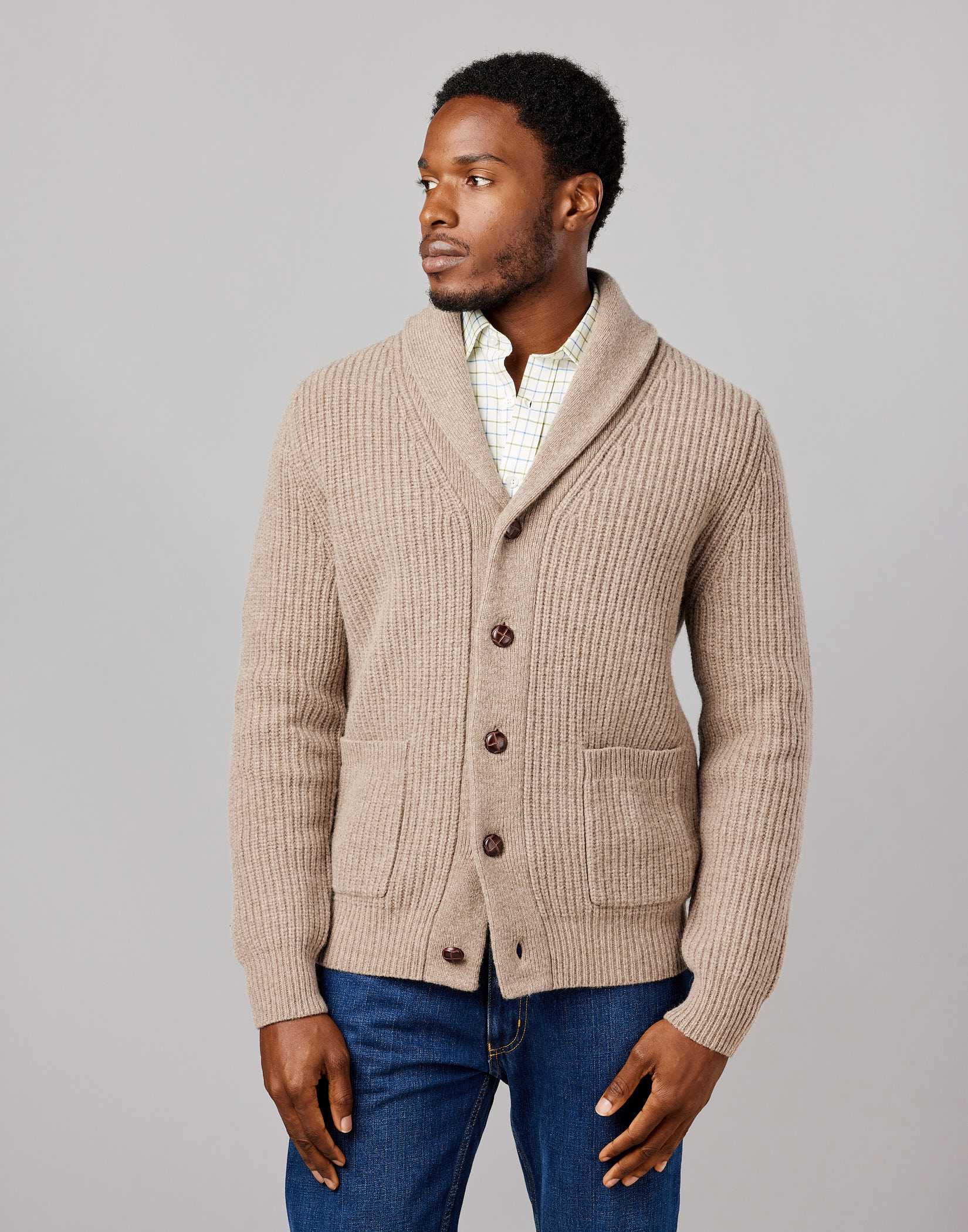 Long Buttoned Cardigan / Jacket - Celtic Knitwear Company