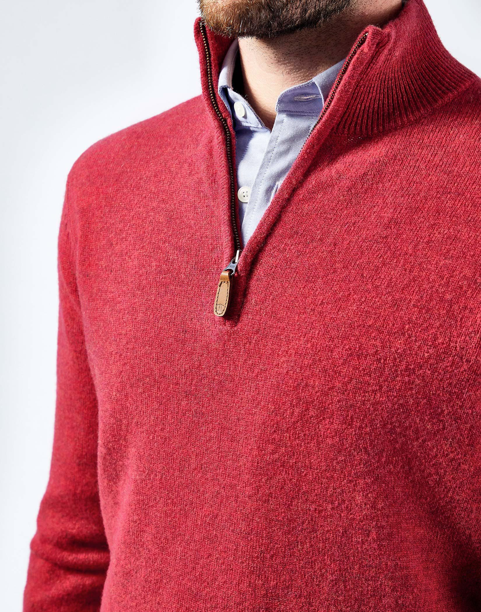 half zip lambswool jumper