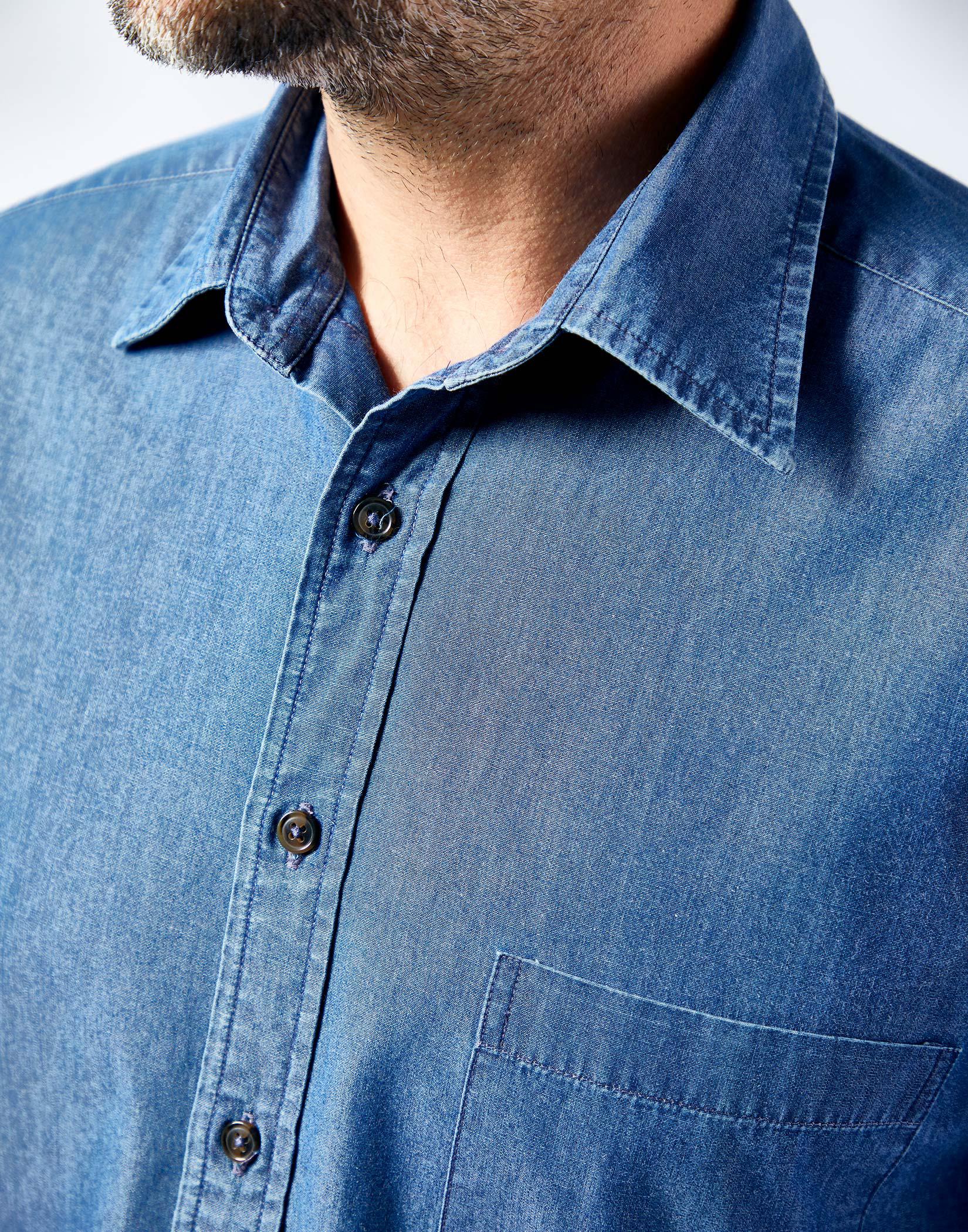 ポケットデ 【Polo Ralph Lauren】pocket chambray shirt ブレー