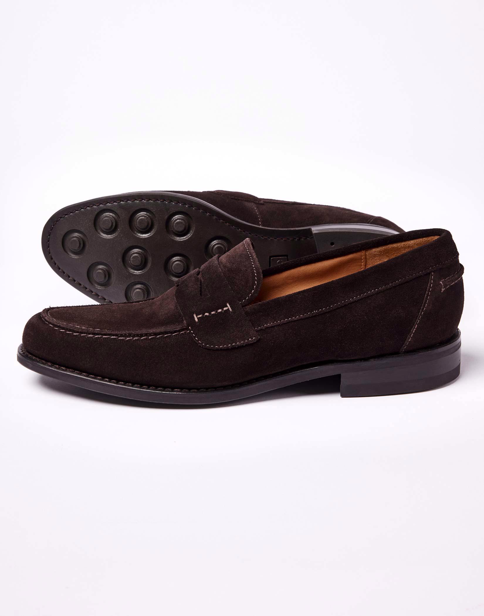 Men's Black Suede Loafers