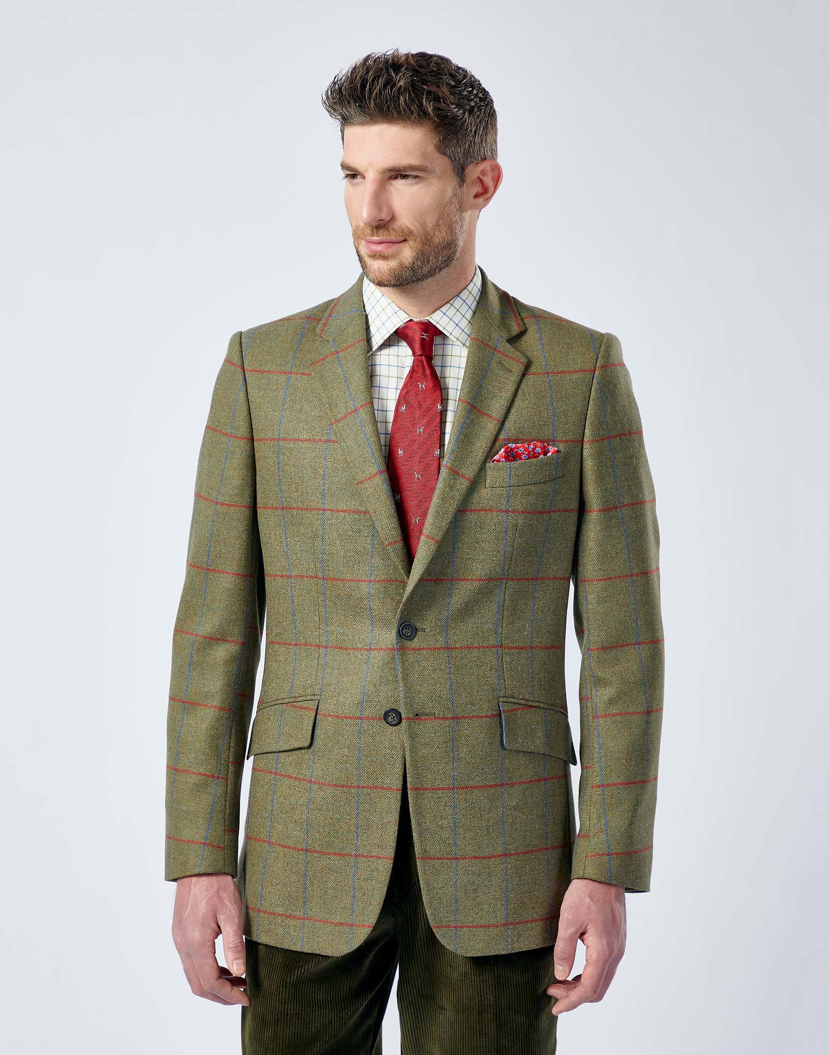 Dales Tweed Jacket - Green/Red/Blue
