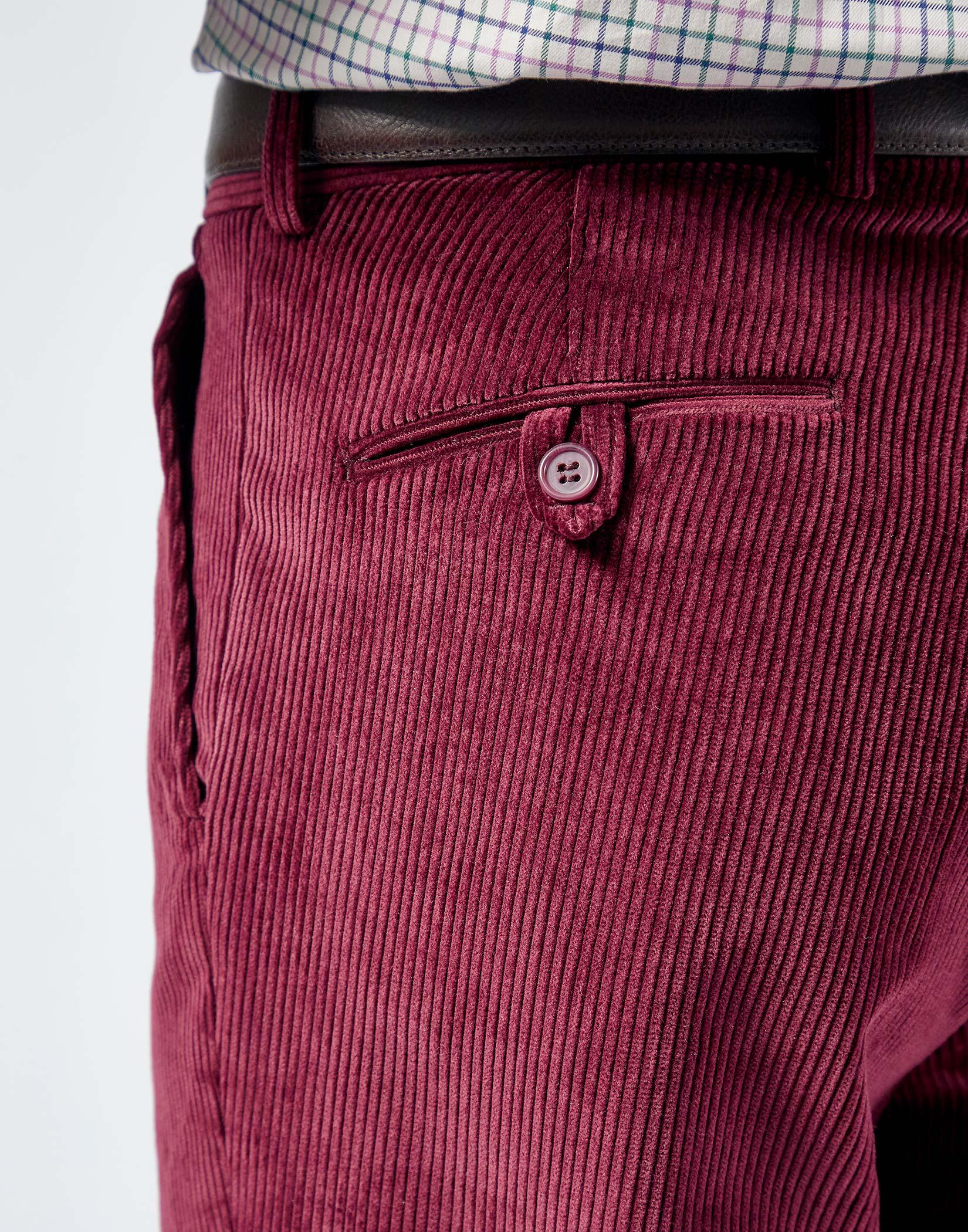 Burgundy Red Corduroy Trousers