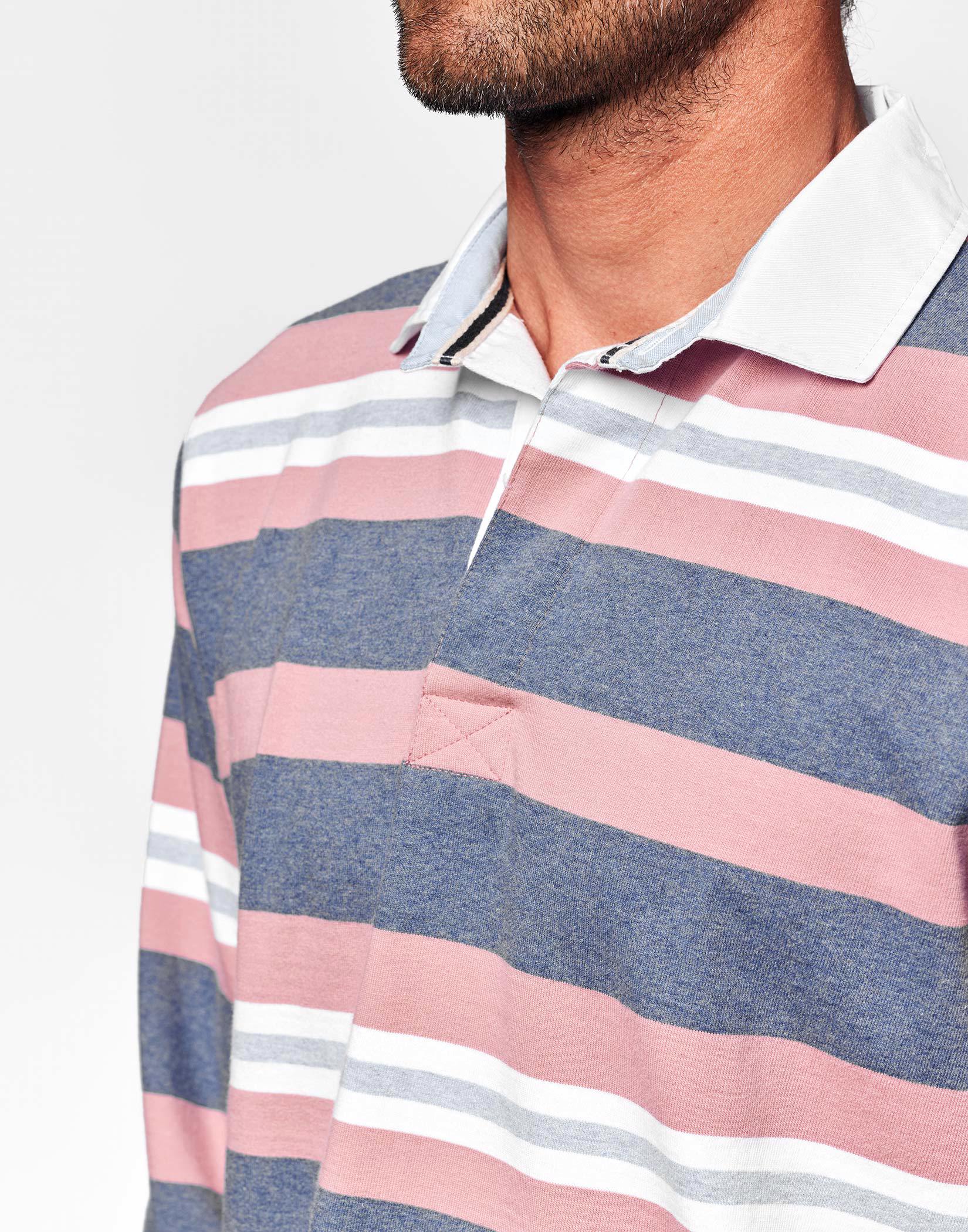 Rugby Shirt - Navy/Pink