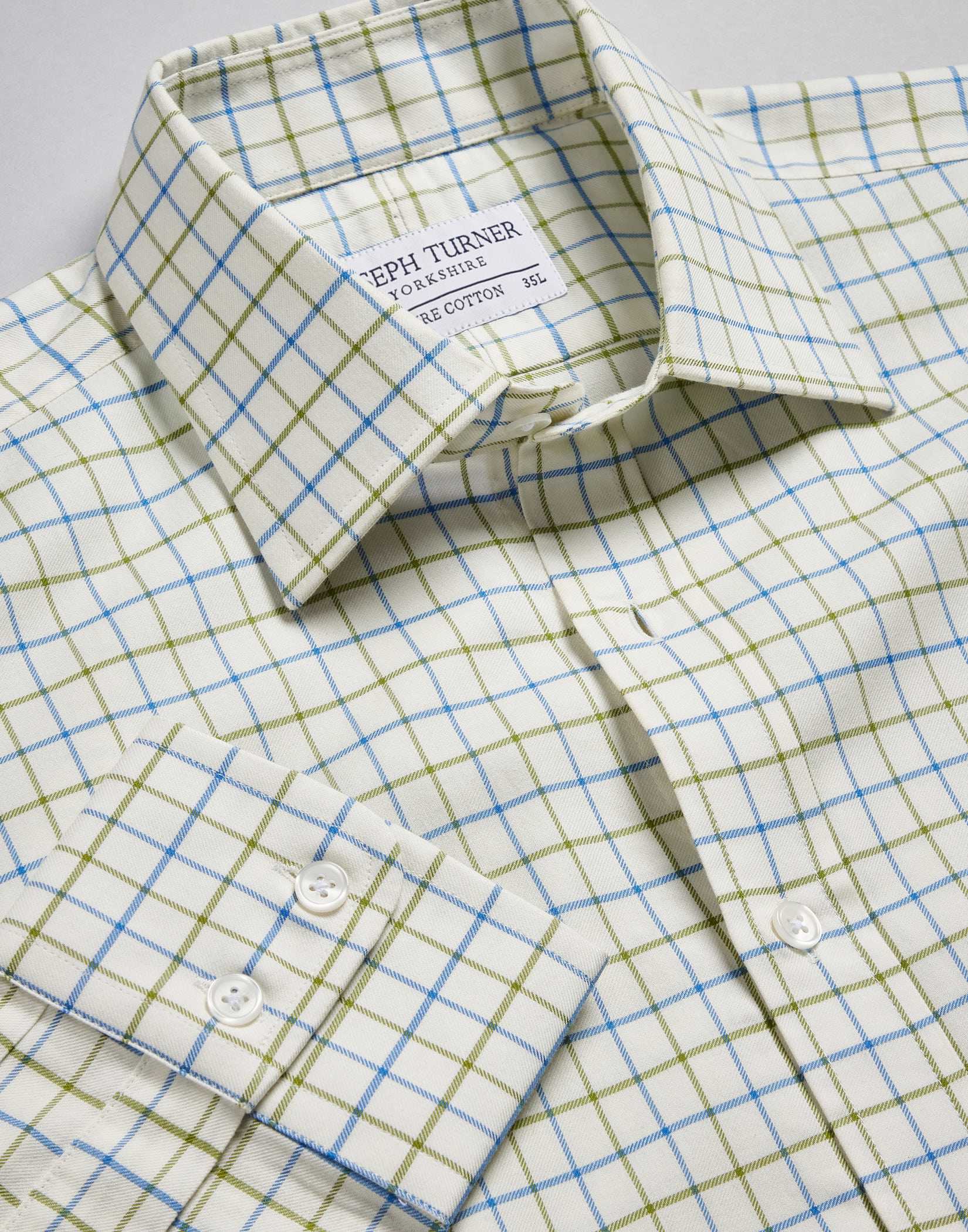 Joseph Turner Blue Butcher Stripe Shirt