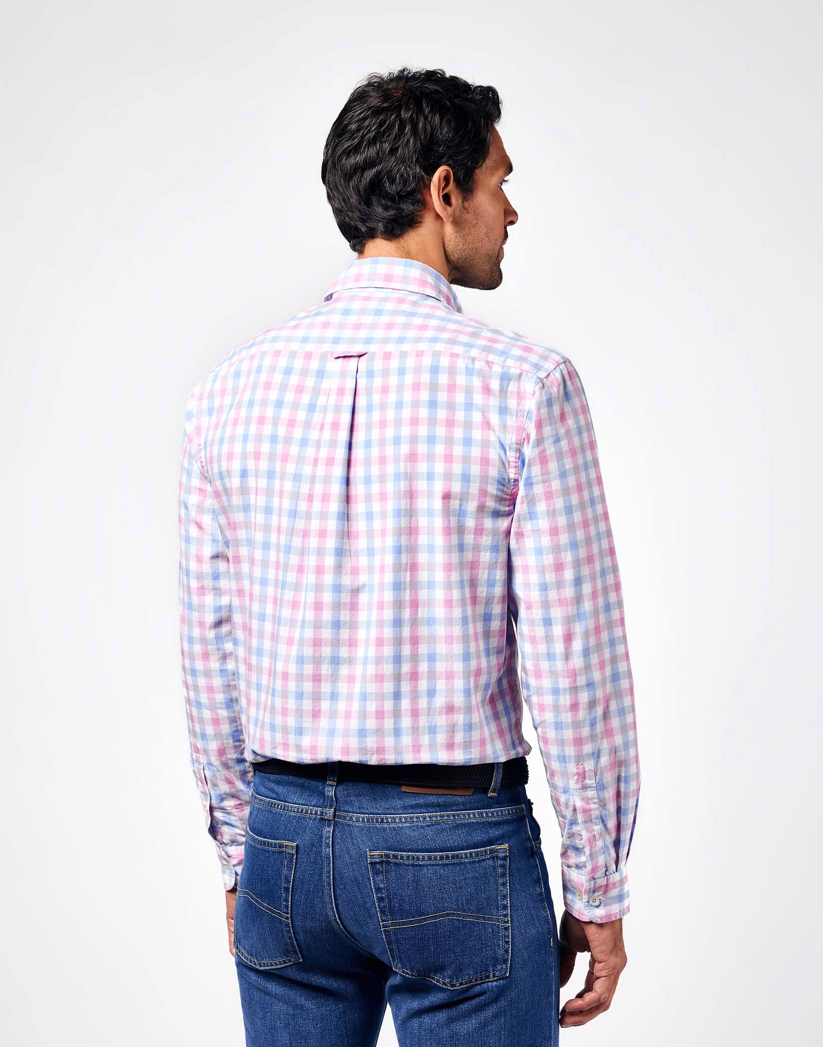 Gingham Check Shirt - Pink/Blue