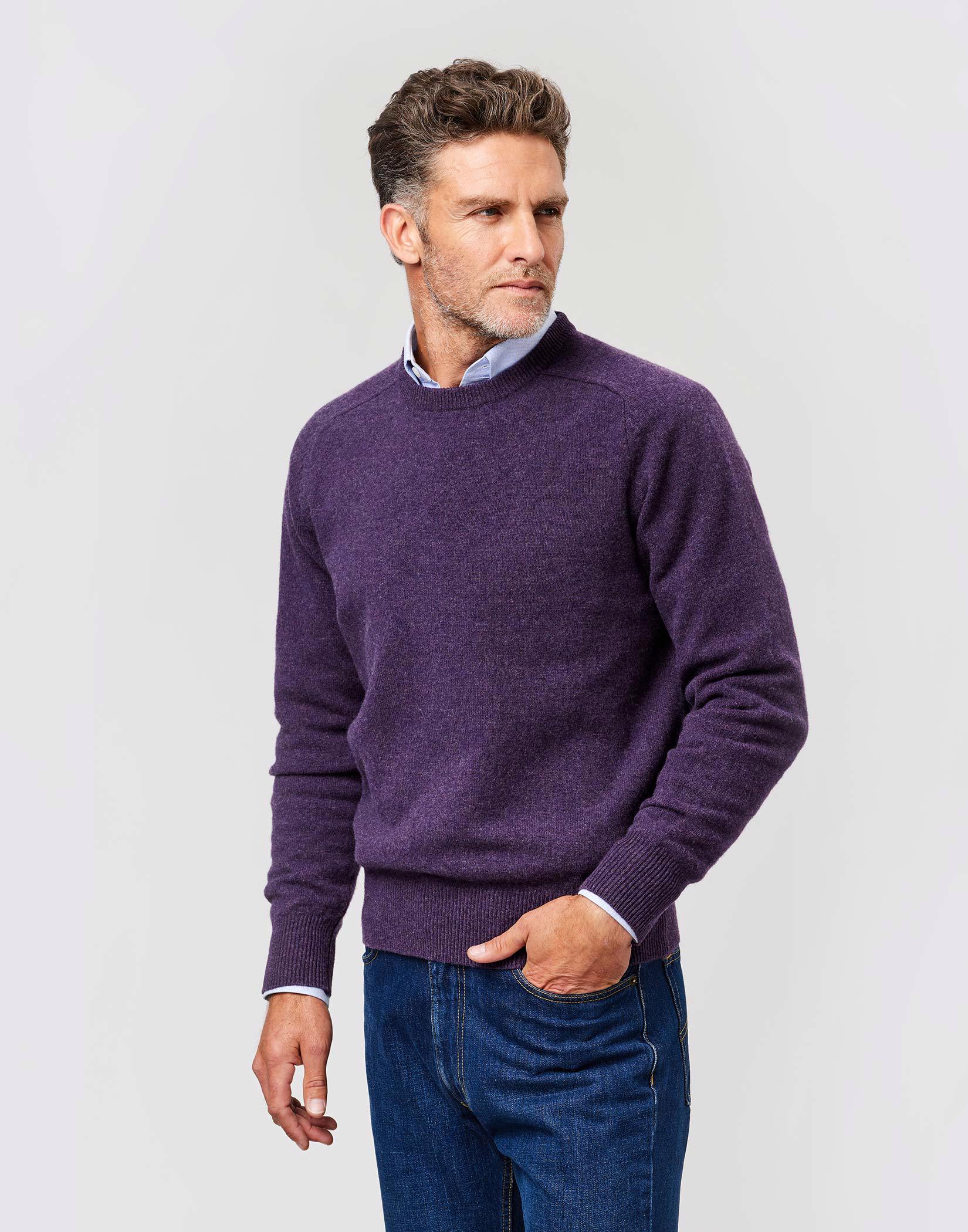 Lambswool Crew Neck - Purple