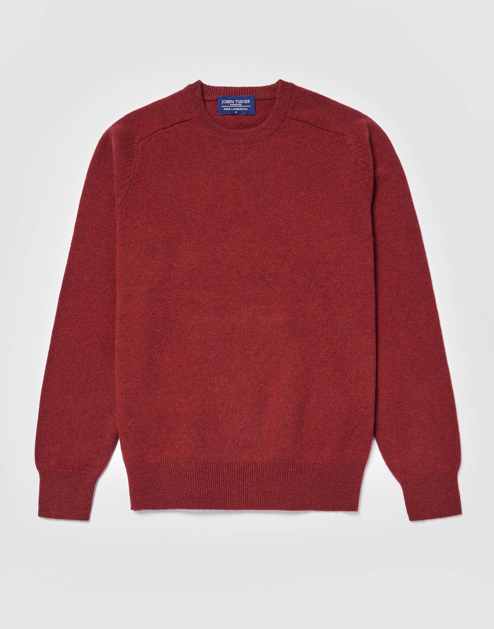 red lambswool jumper