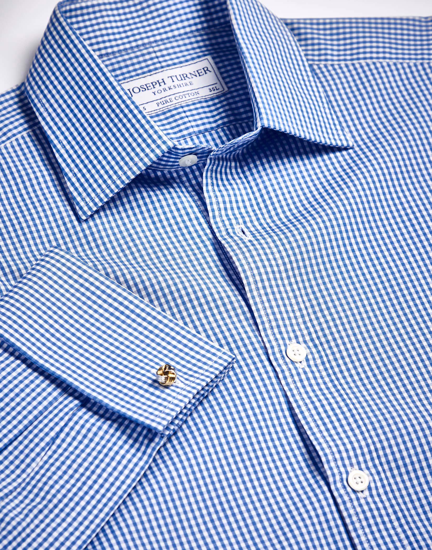 Blue Gingham Check Shirt