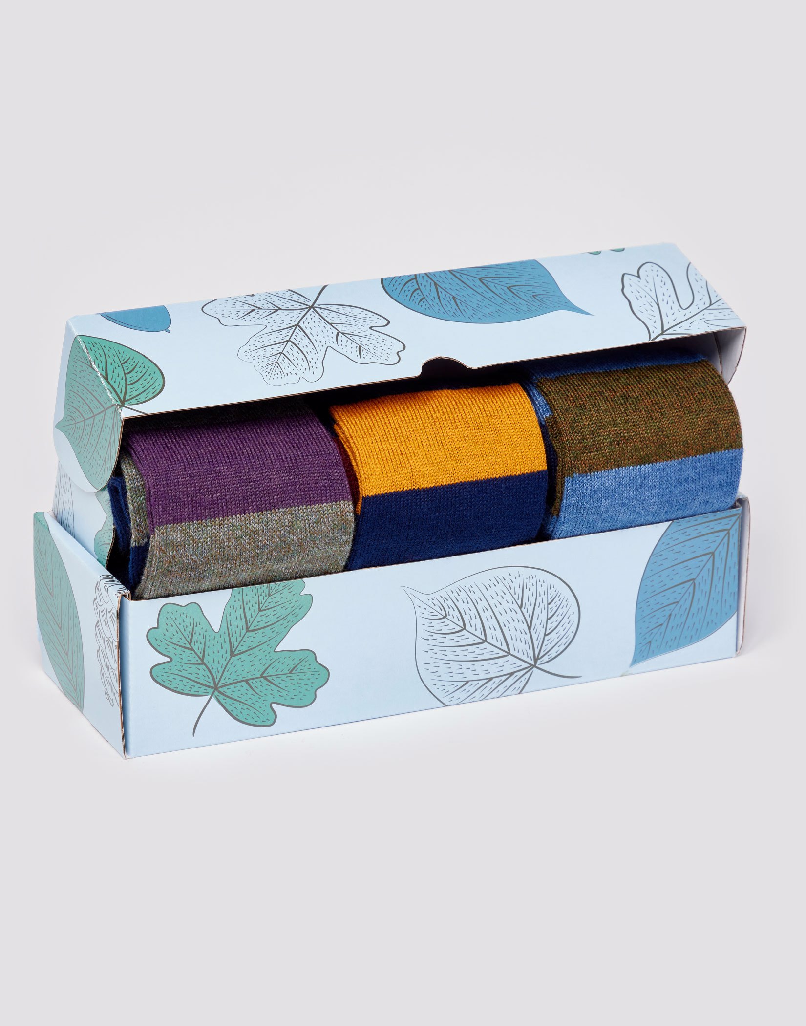 Sock Gift Box Wide Stripe