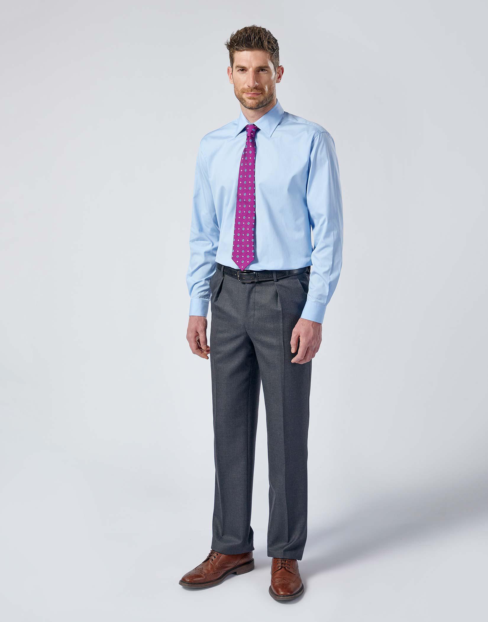 Cruna - Marais Trousers in Wool Flannel - 628 - Slate - Handmade in Italy -  Luxury High Quality Pants - Avvenice