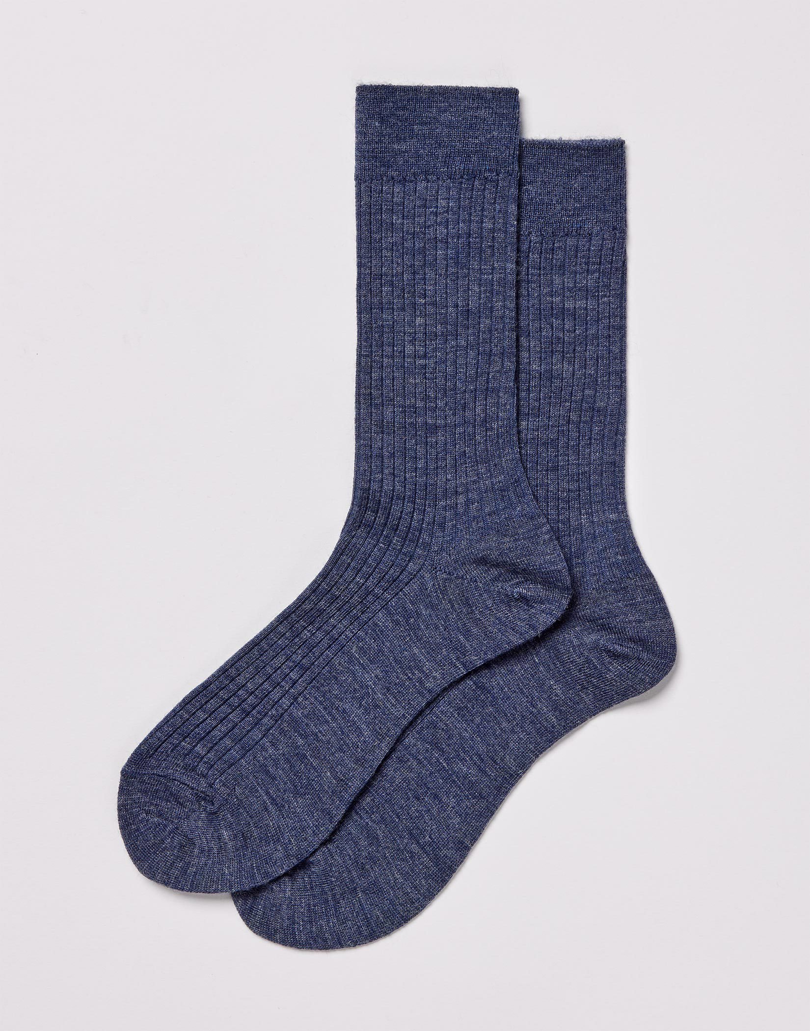 Classic Wool Ankle Socks - Denim