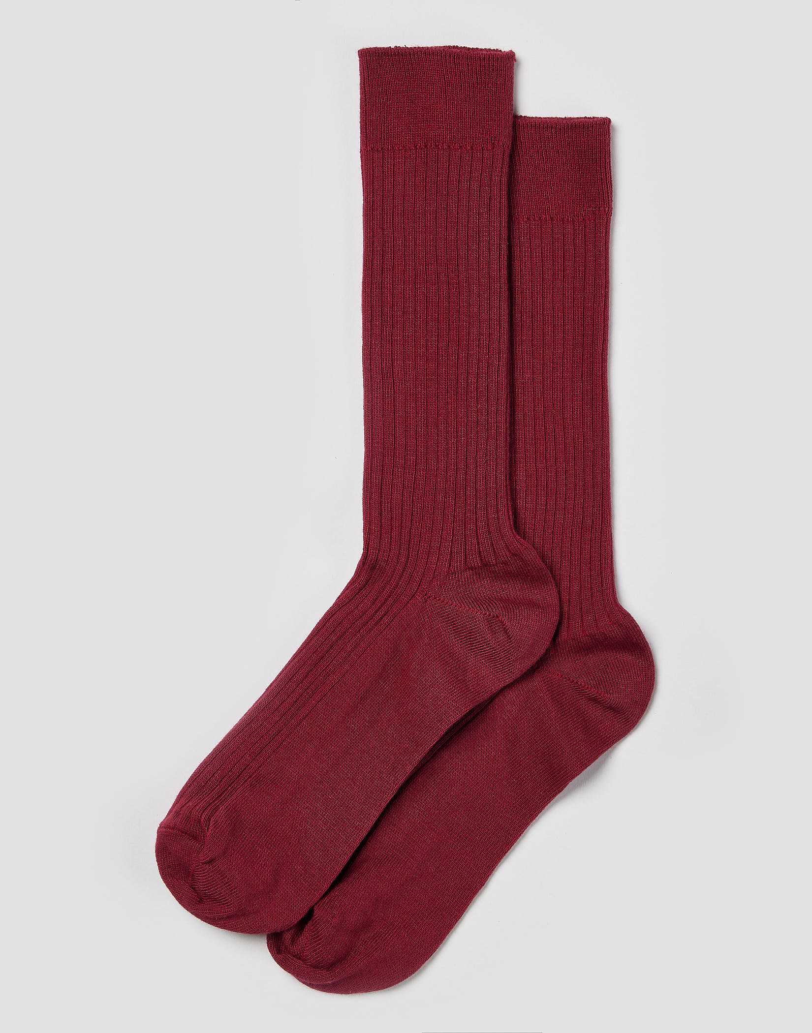 Men's Classic Solid Cream Cotton Socks main image 1